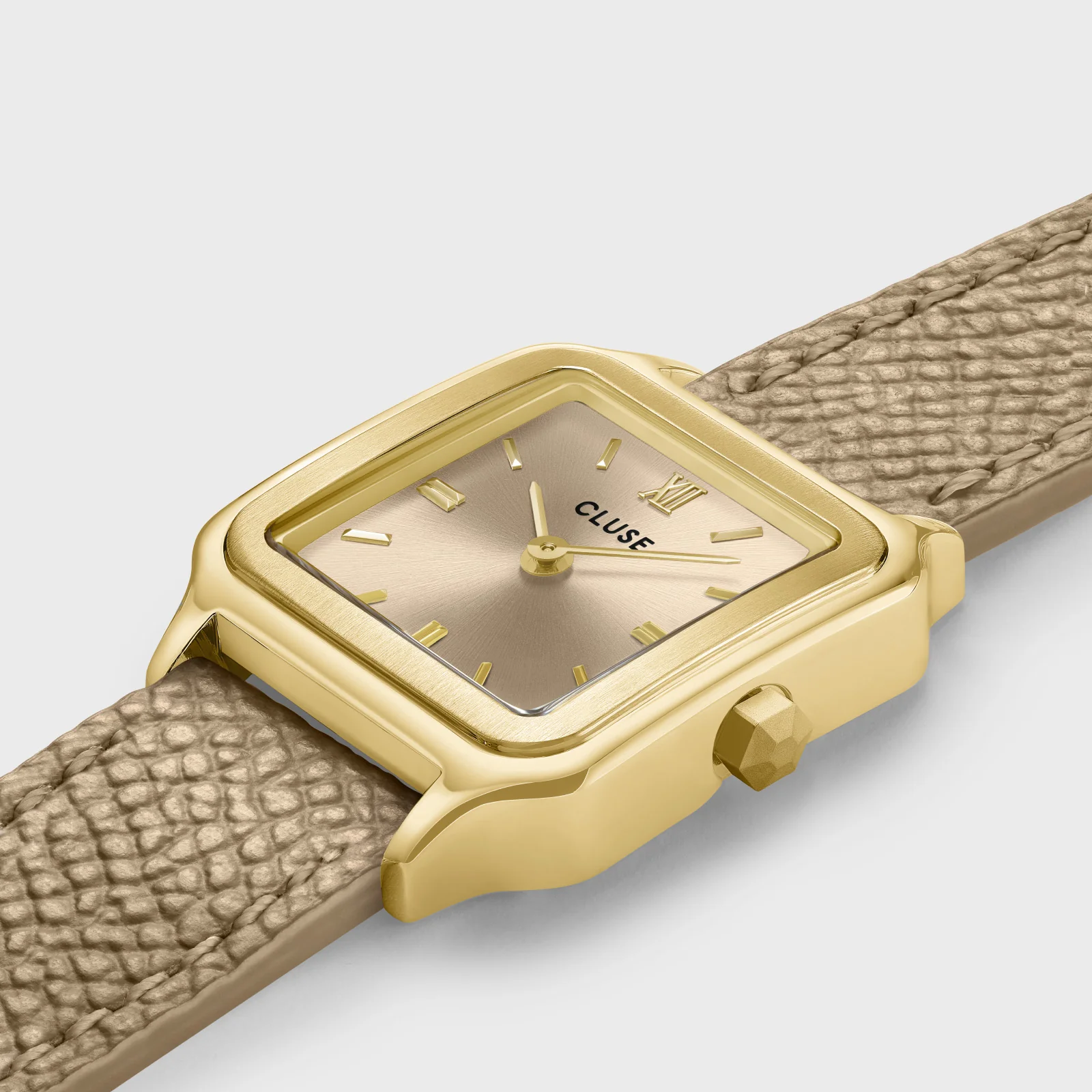 Gracieuse Petite Watch Double Leather, Rugby Tan, Gold Colour - Image 3