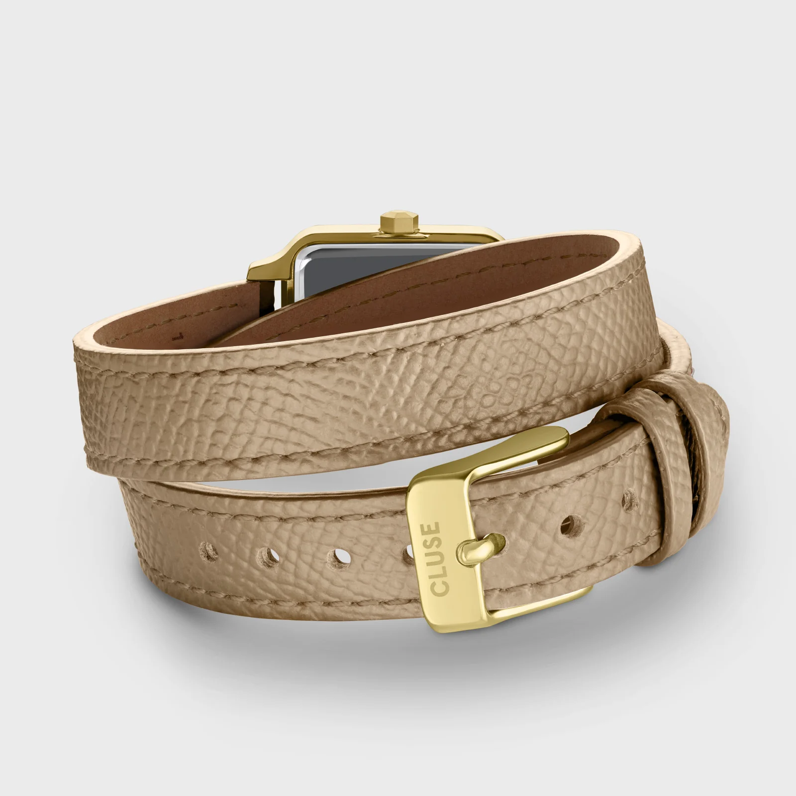 Gracieuse Petite Watch Double Leather, Rugby Tan, Gold Colour - Image 4