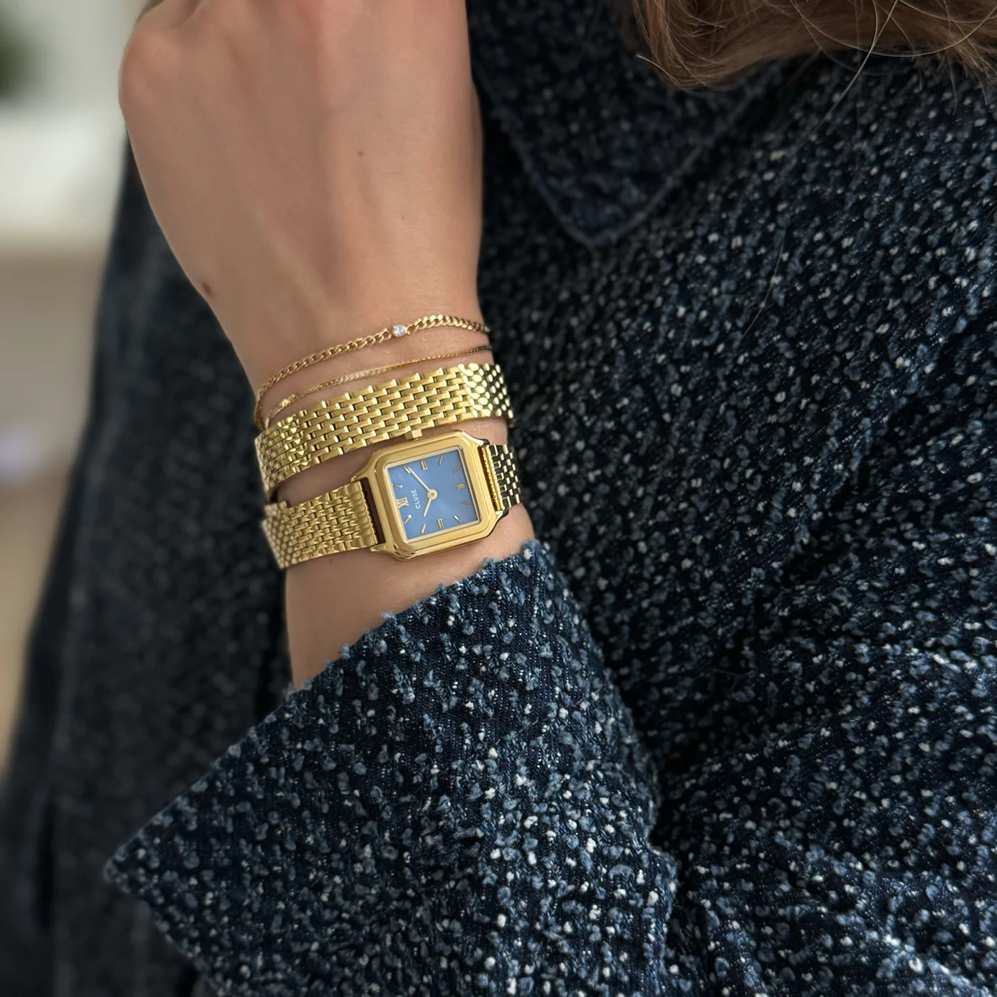 Gracieuse Petite Watch Double Steel, Kyanite Blue, Gold Colour - Image 12