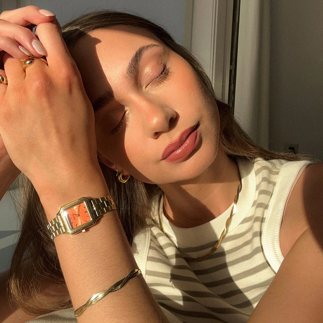 Gracieuse Petite Watch Steel, Apricot, Gold Colour - Image 8