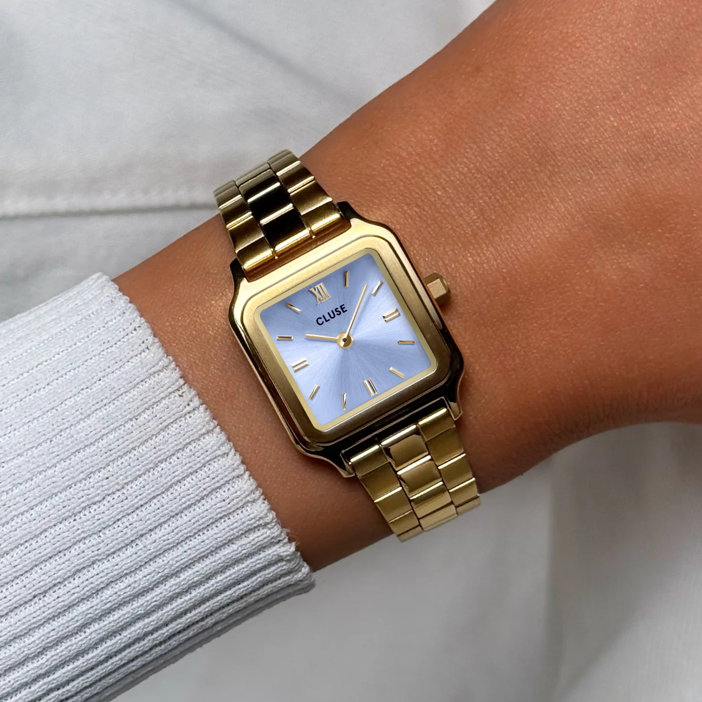 Gracieuse Petite Watch Steel, Frosted Lilac, Gold Colour - Image 2