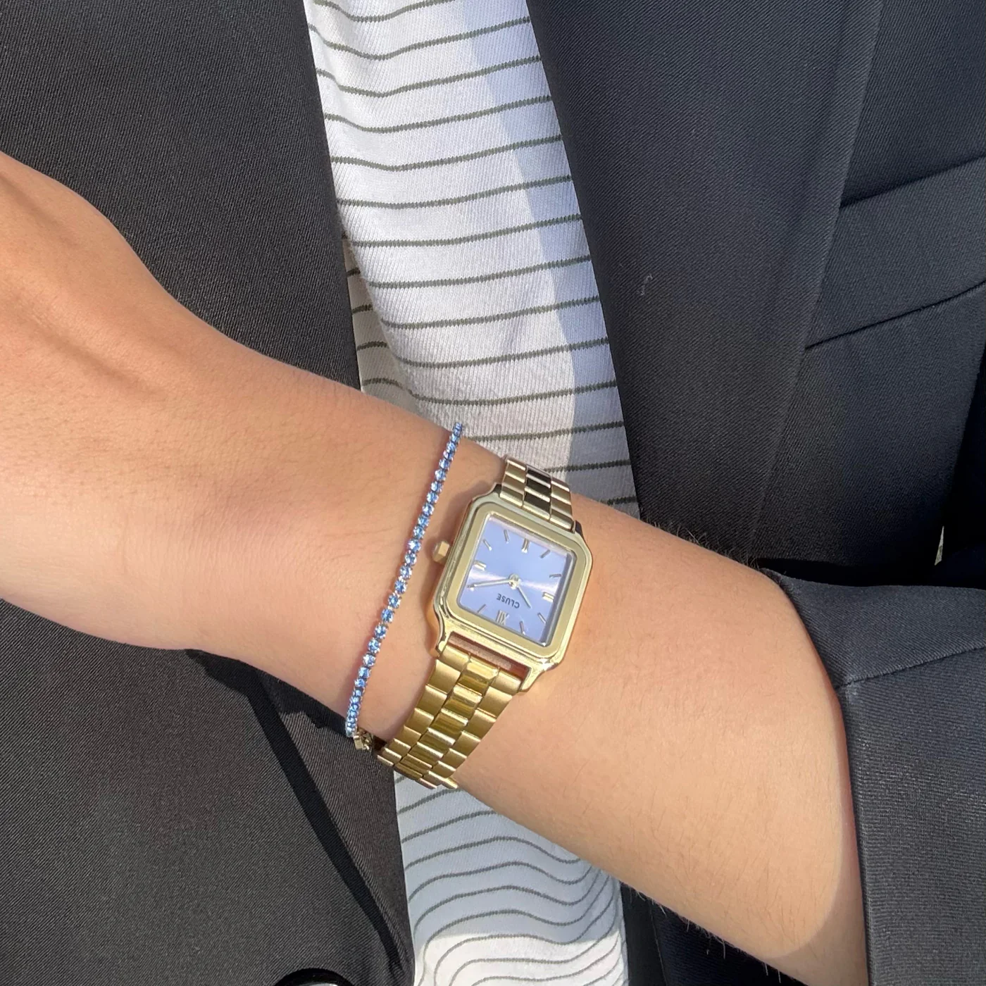 Gracieuse Petite Watch Steel, Frosted Lilac, Gold Colour - Image 7