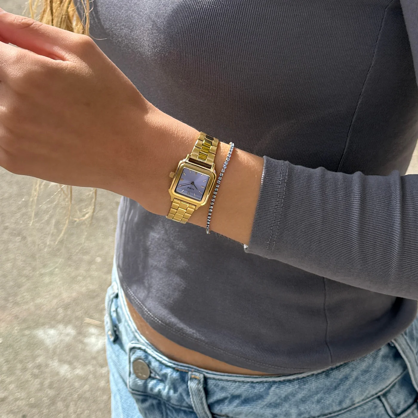 Gracieuse Petite Watch Steel, Frosted Lilac, Gold Colour - Image 8