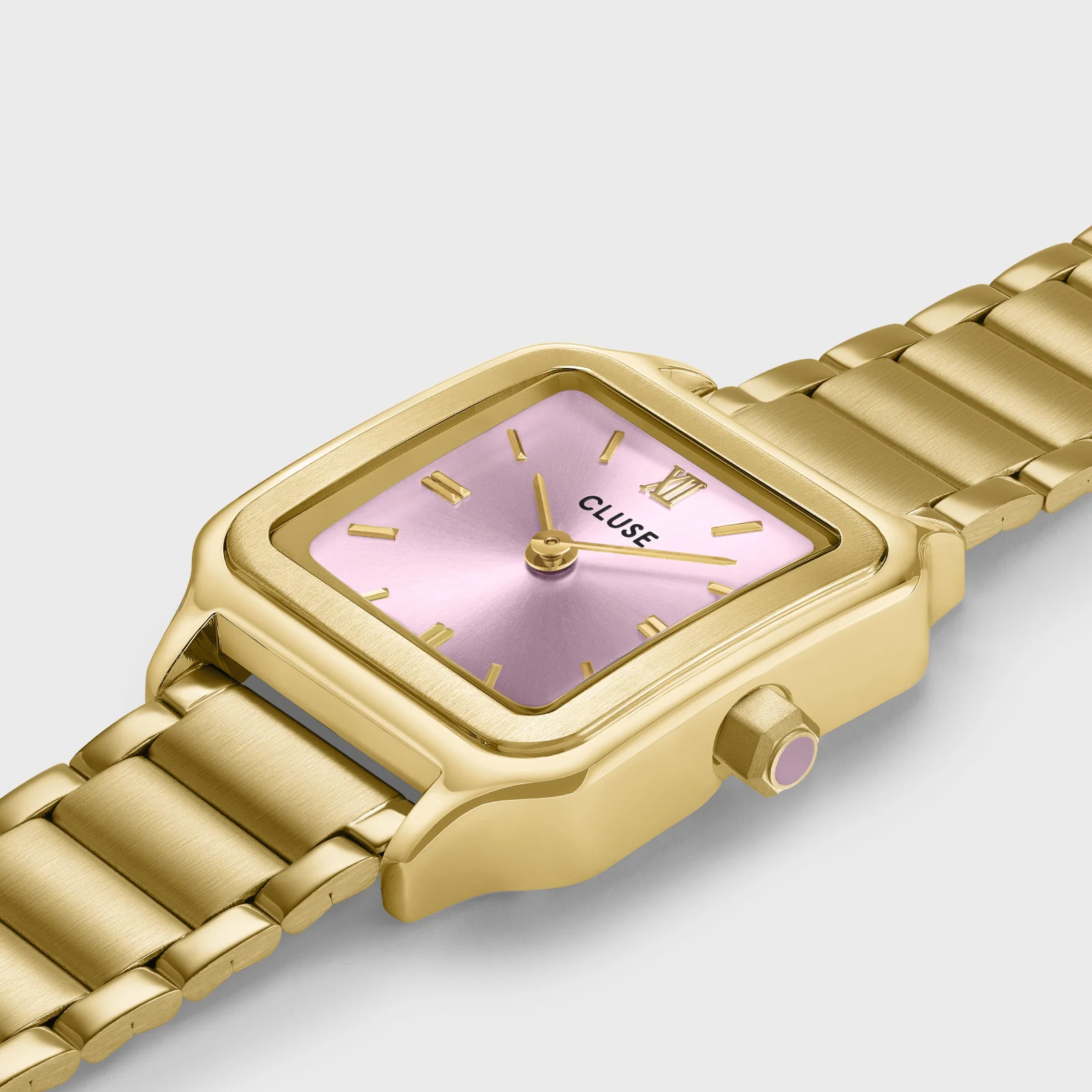 Gracieuse Petite Watch Steel, Mauve Pink, Gold Colour - Image 3