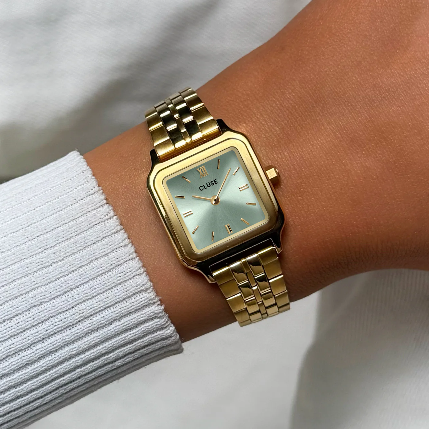 Gracieuse Petite Watch Steel, Sage Green, Gold Colour - Image 2