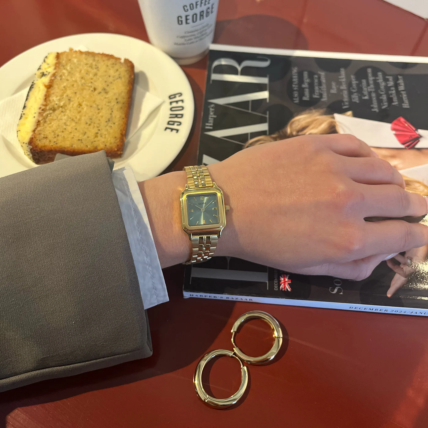 Gracieuse Petite Watch Steel, Sage Green, Gold Colour - Image 8
