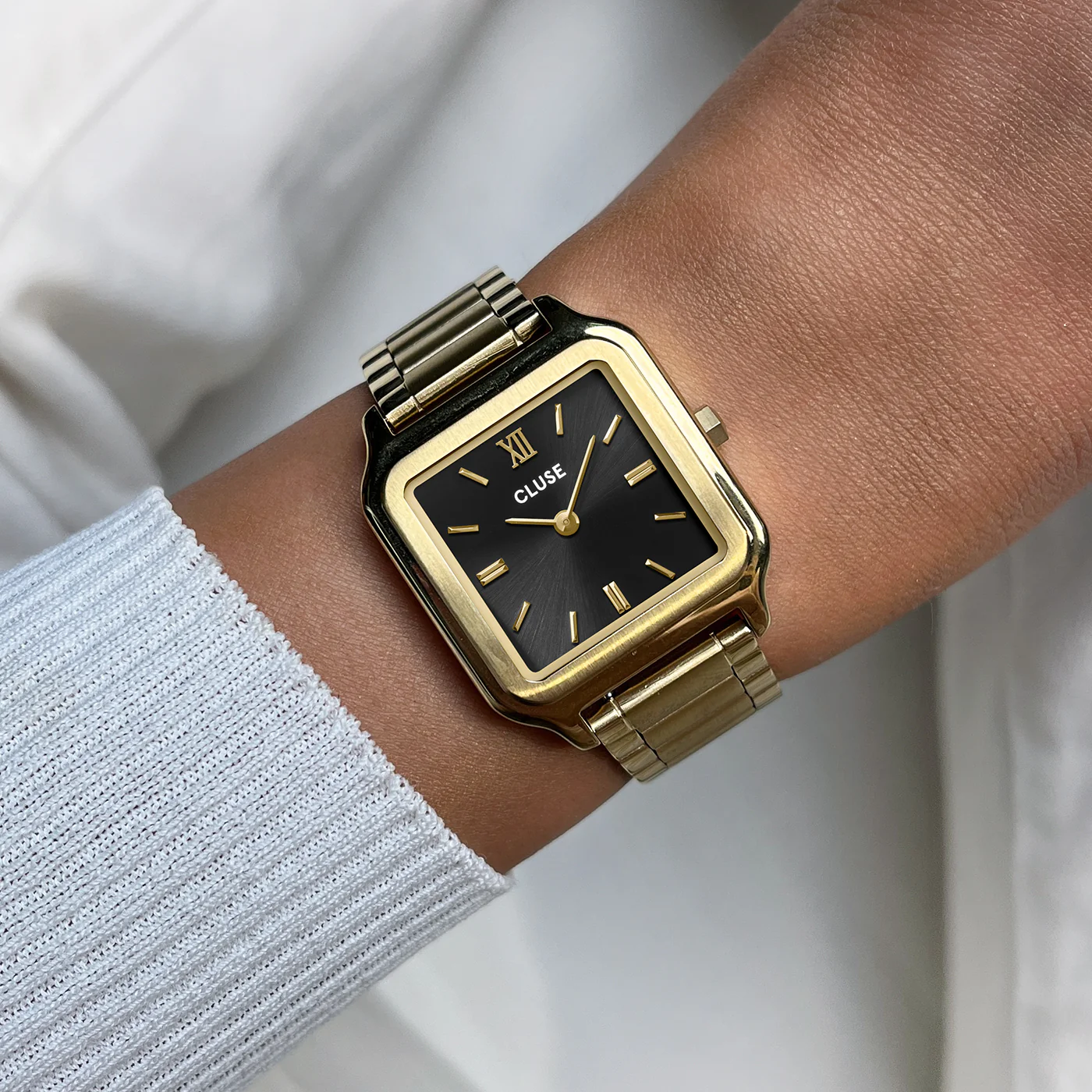 Gracieuse Watch Steel, Black, Gold Colour - Image 2