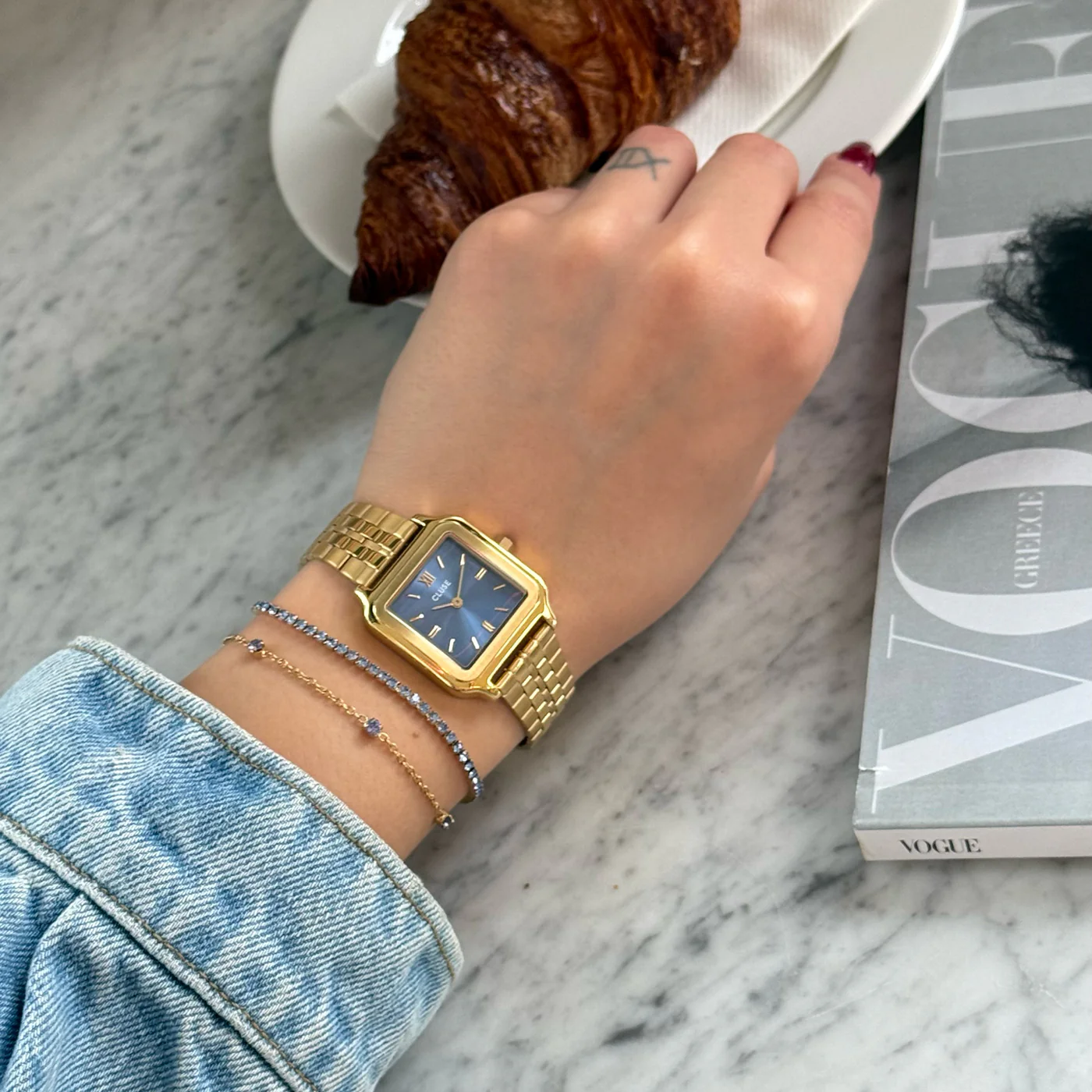 Gracieuse Watch Steel, Kyanite Blue, Gold Colour - Image 7