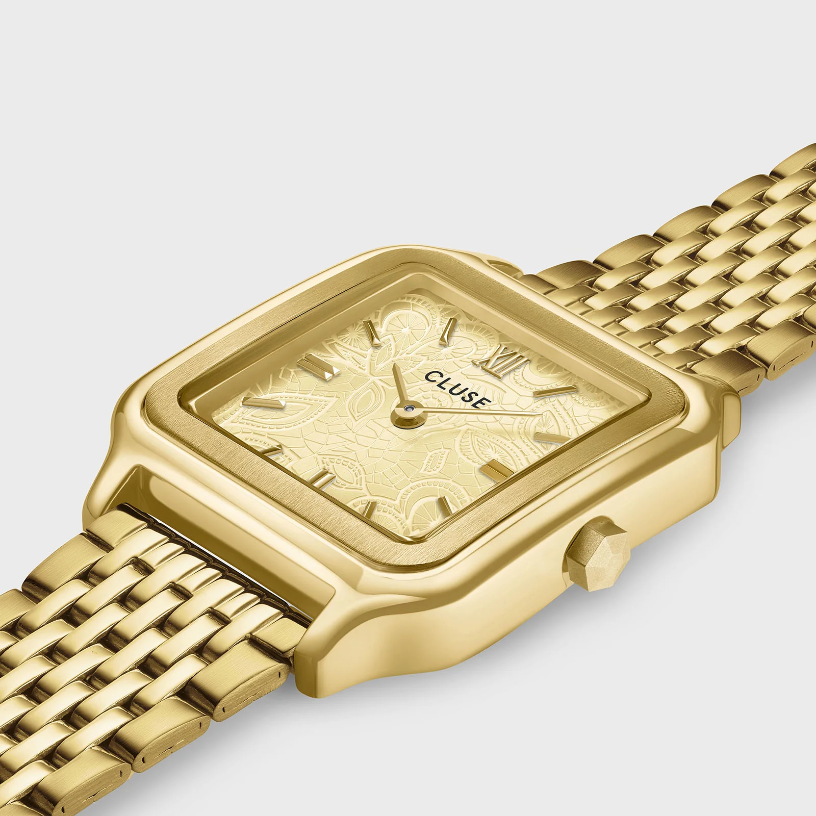 Gracieuse Watch Steel, Lace Textured, Gold Colour - Image 3