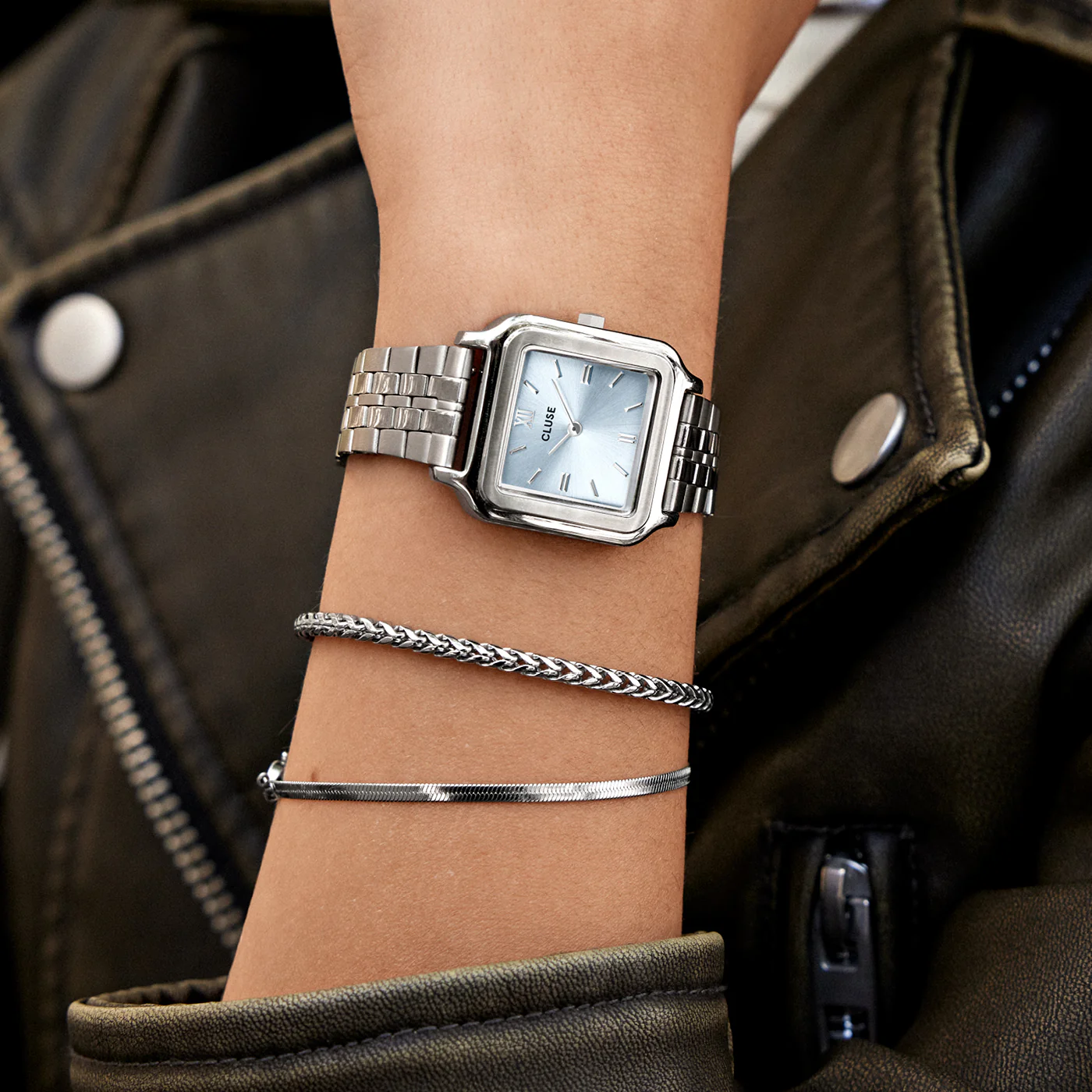 Gracieuse Watch Steel, Light Blue, Silver Colour - Image 7