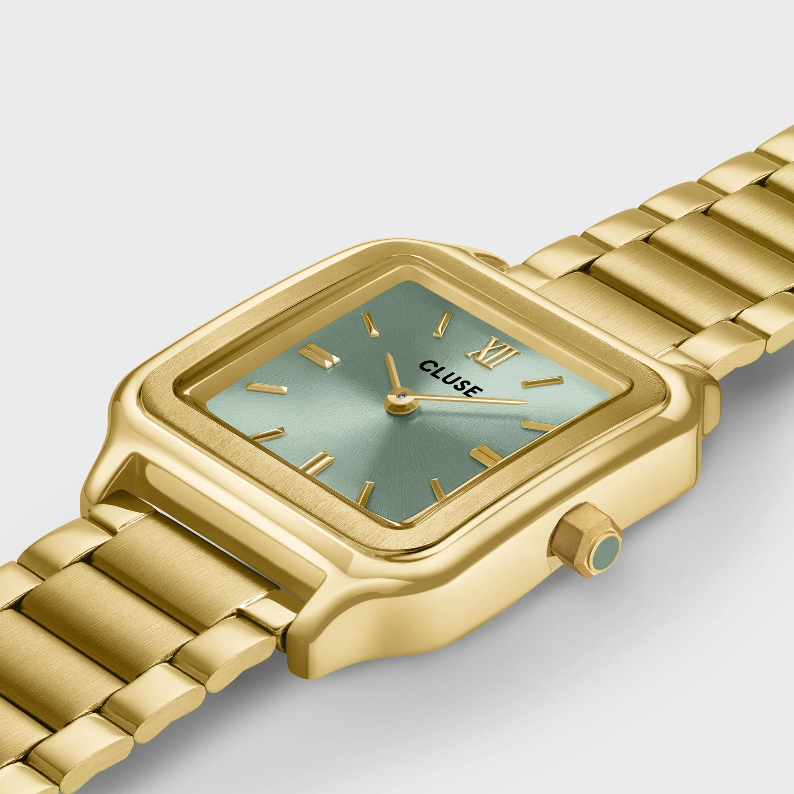 Gracieuse Watch Steel, Sage Green, Gold Colour - Image 3
