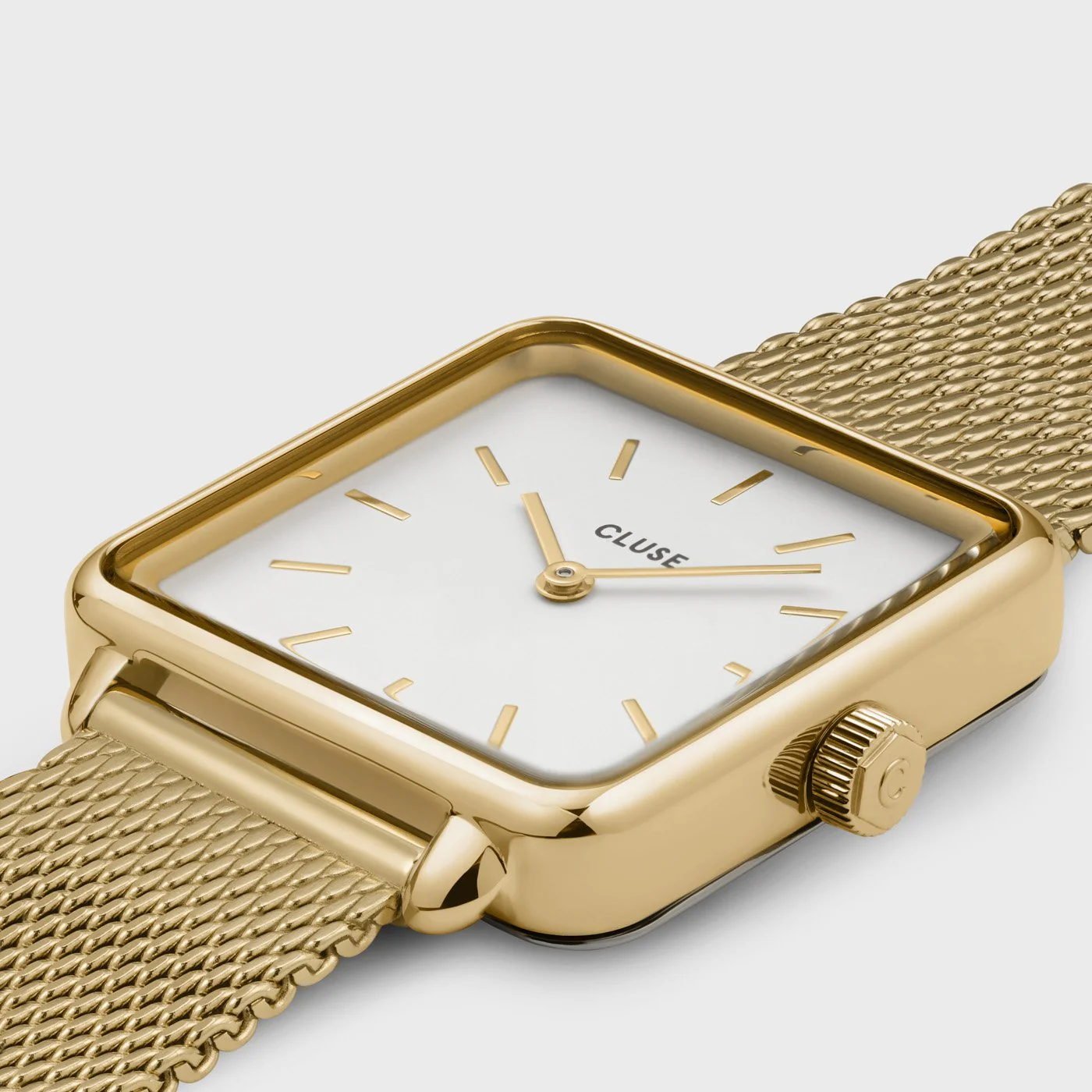 La Tétragone Watch Mesh, White, Gold Colour - Image 3