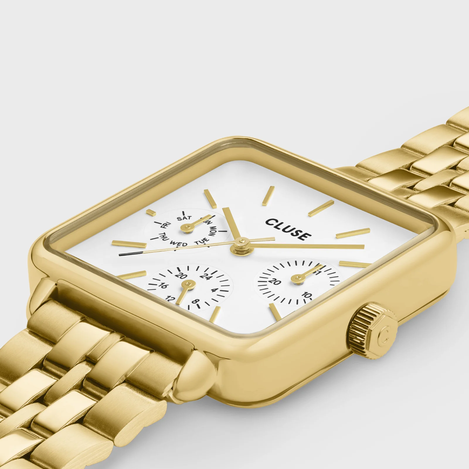 La Tétragone Multifunction Watch Steel, White, Gold Colour - Image 3