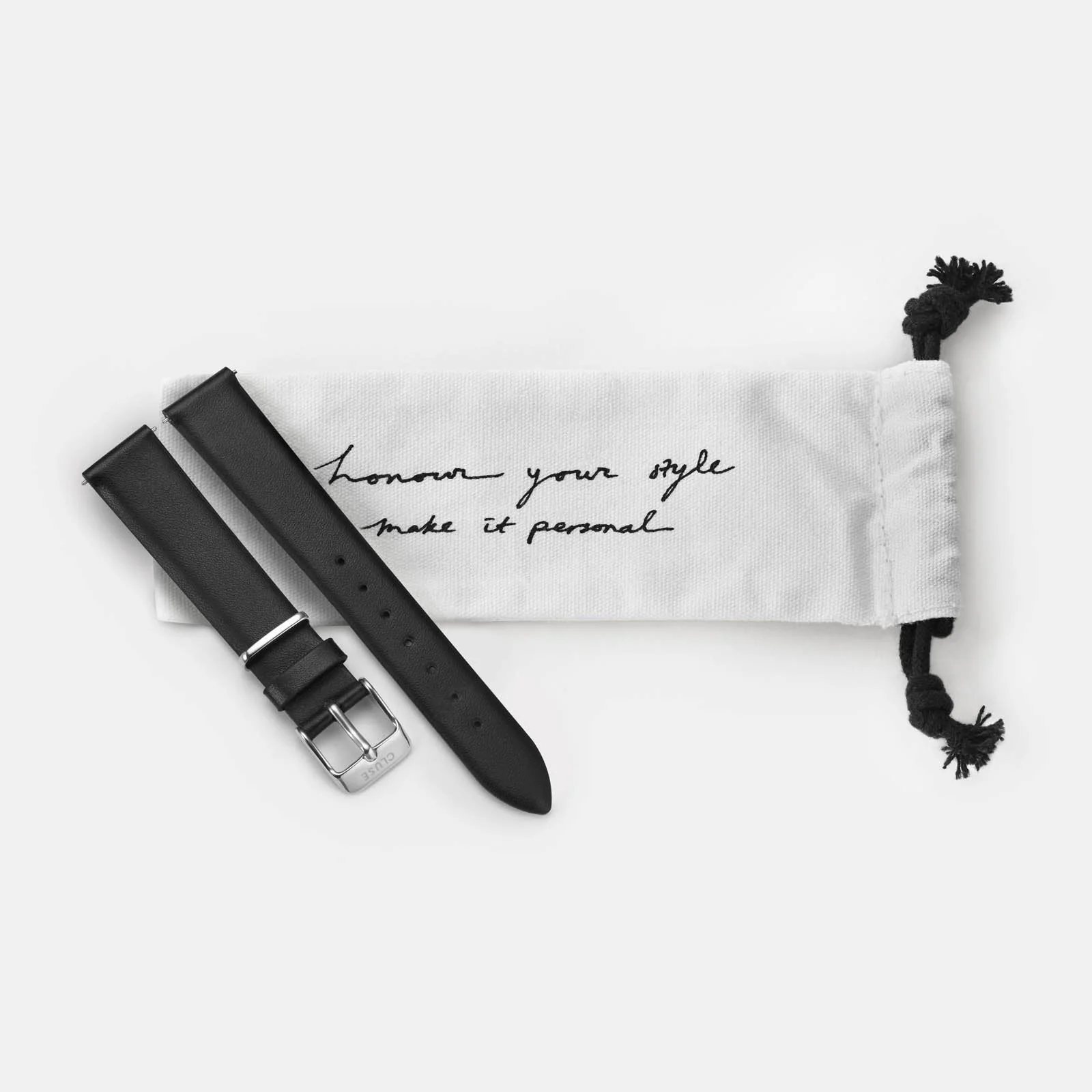 Strap 16 mm Leather Metal, Silver Colour - Image 3