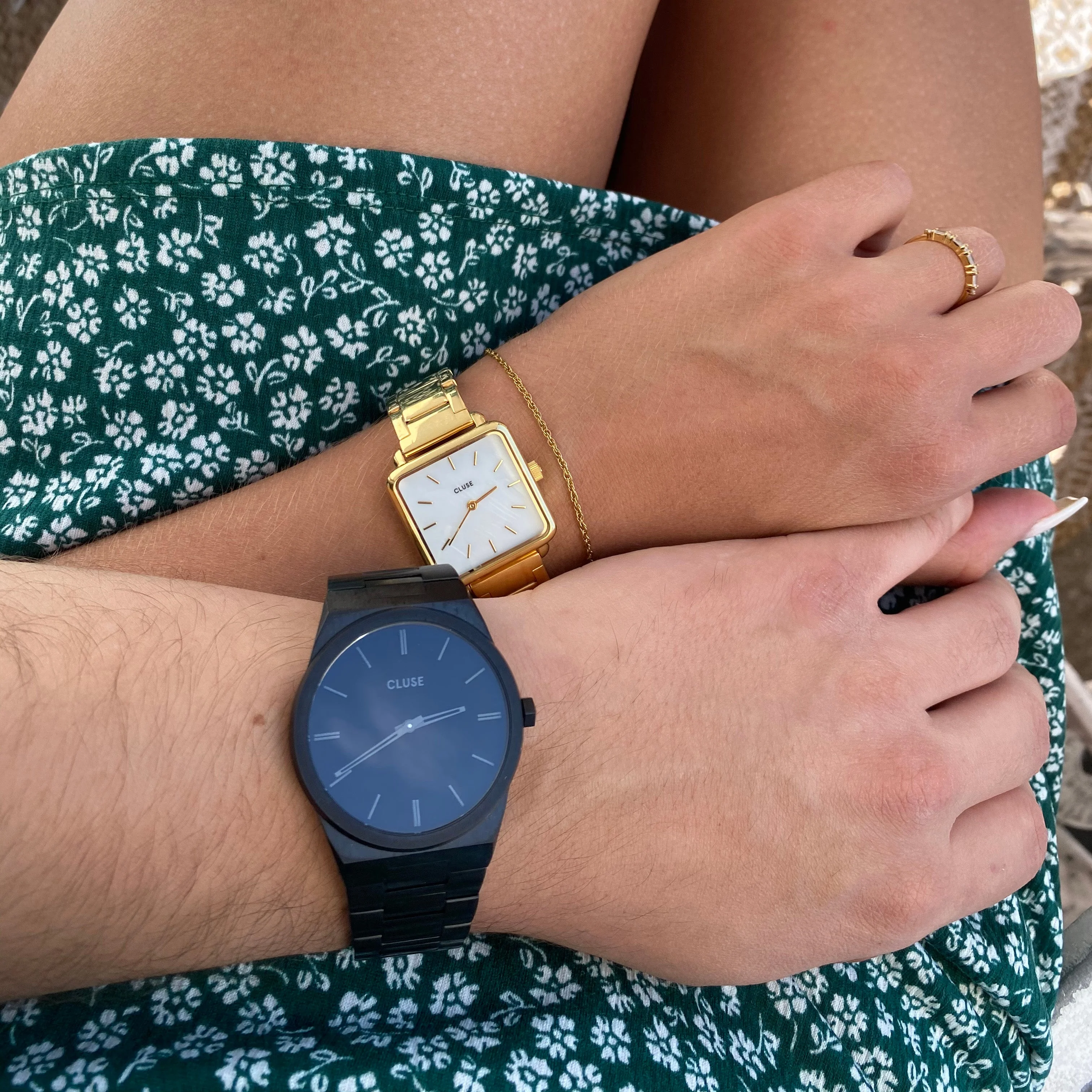 La Tétragone Watch Steel, White Pearl, Gold Colour - Image 7