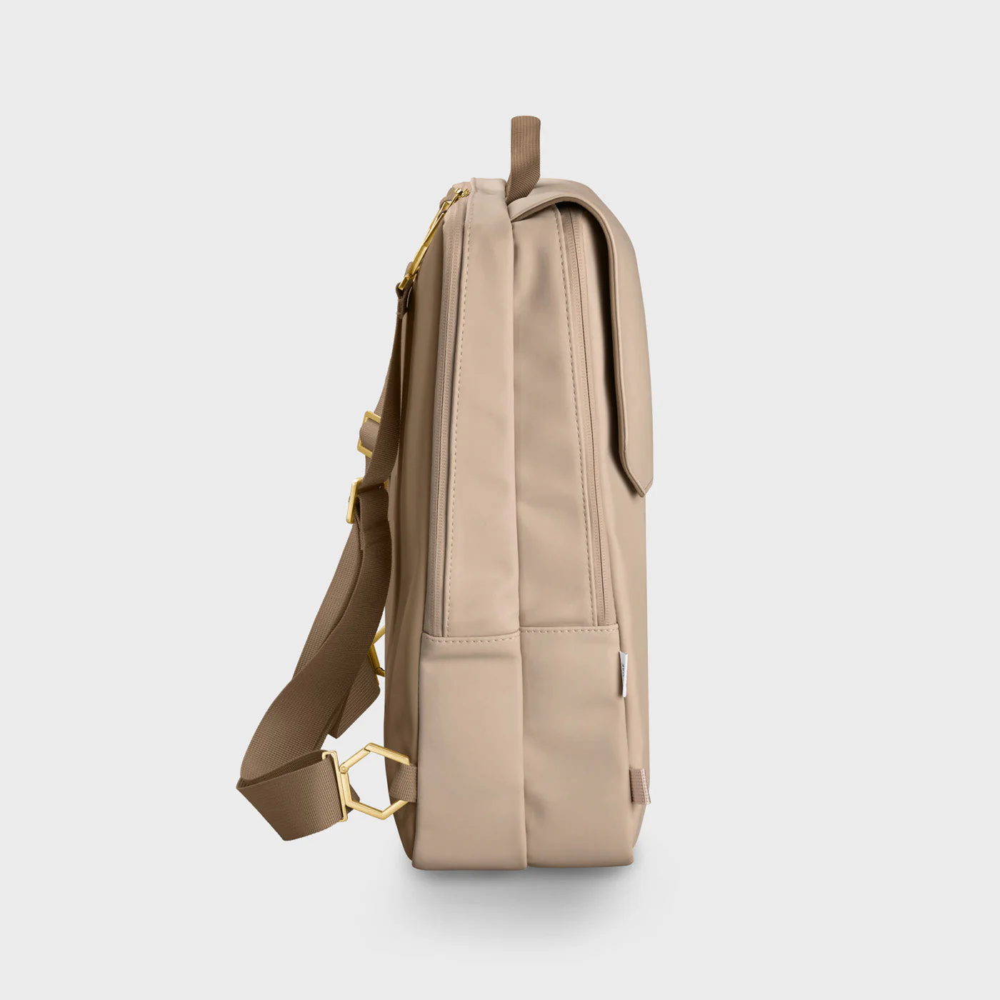 Le Réversible Backpack, Beige Dark Brown, Gold Colour - Image 5