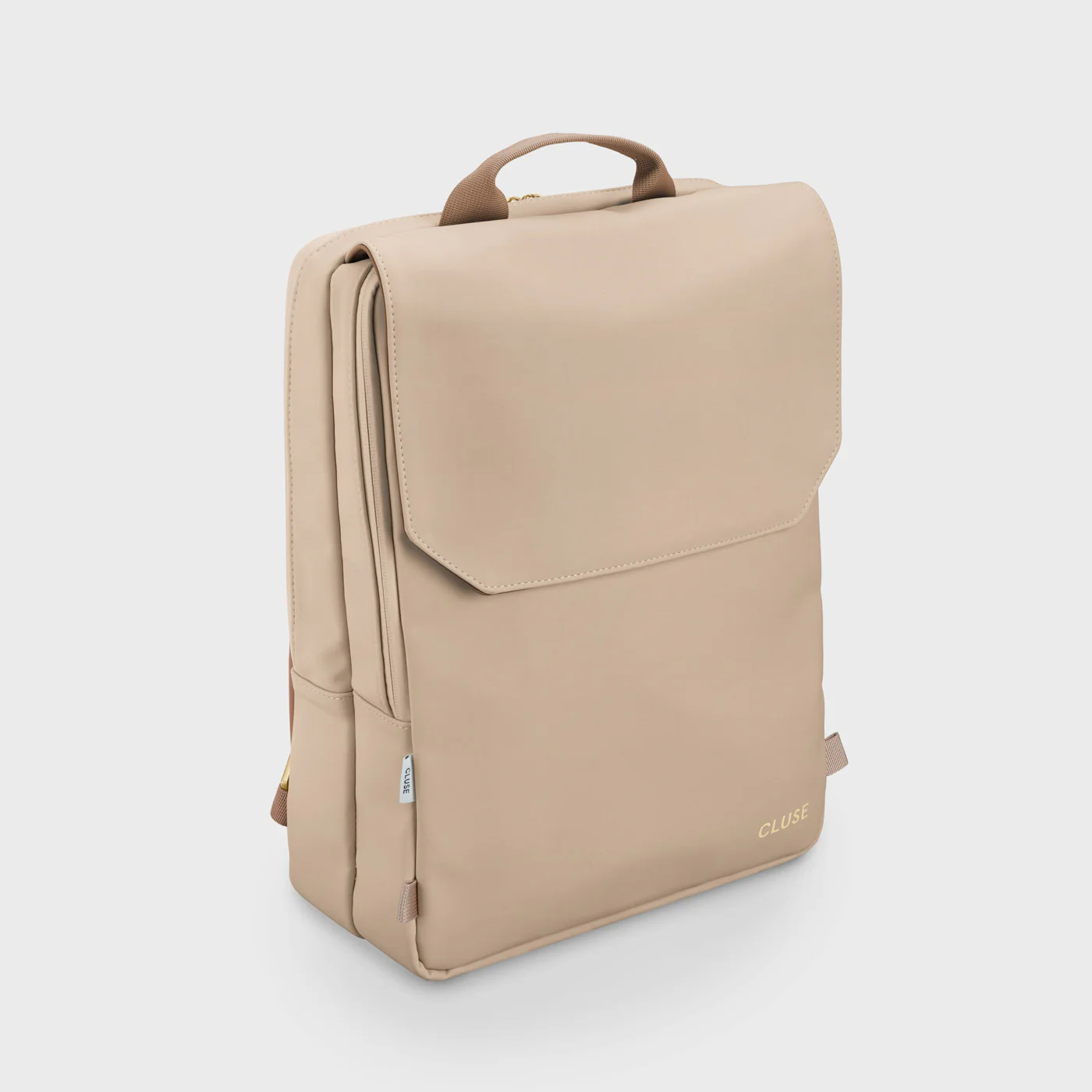 Le Réversible Backpack, Beige Dark Brown, Gold Colour - Image 9