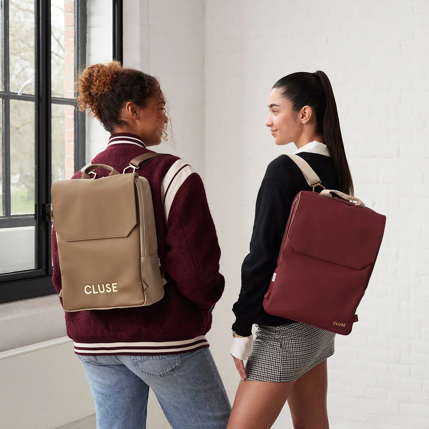 Le Réversible Backpack, Bordeaux Beige, Gold Colour - Image 10