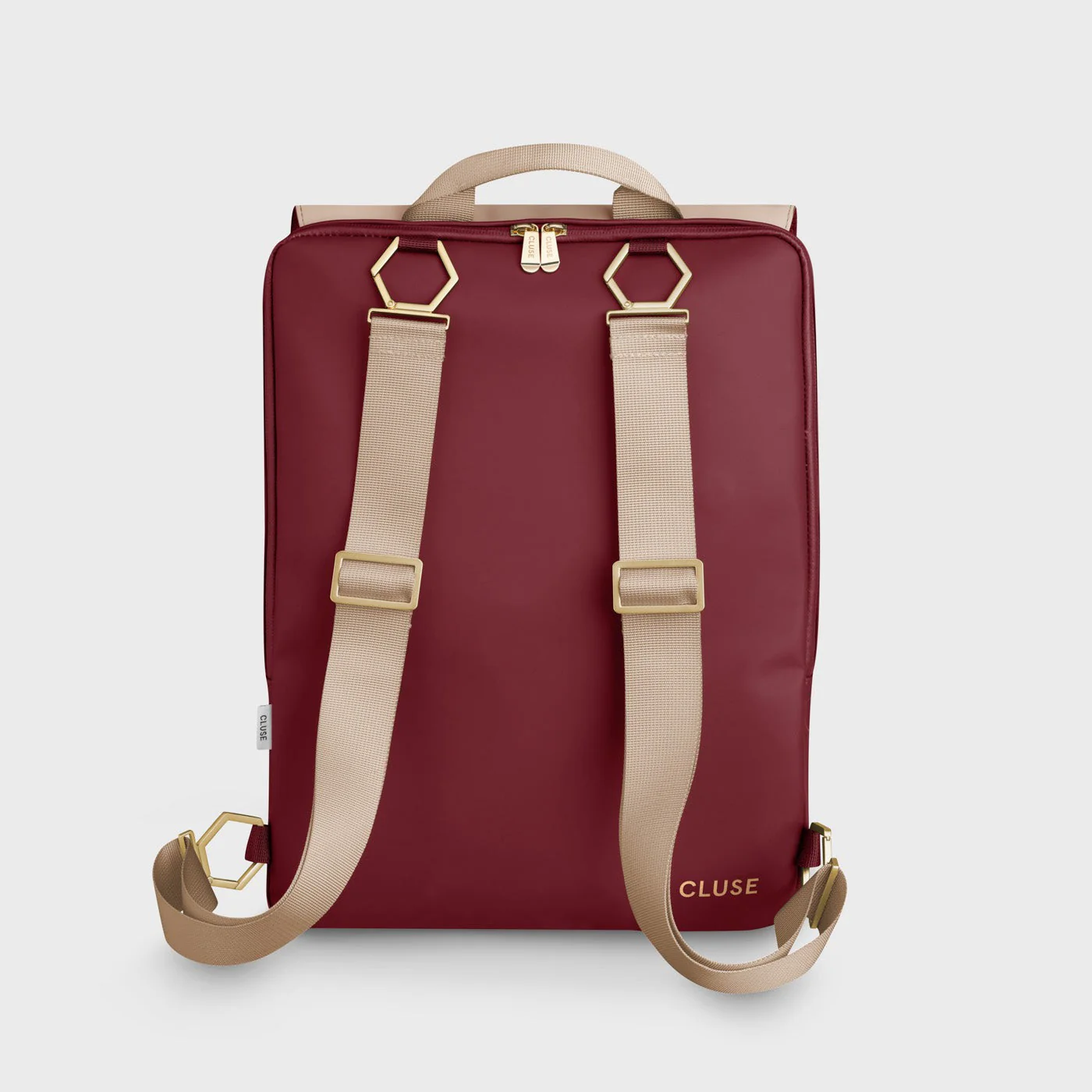 Le Réversible Backpack, Bordeaux Beige, Gold Colour - Image 4