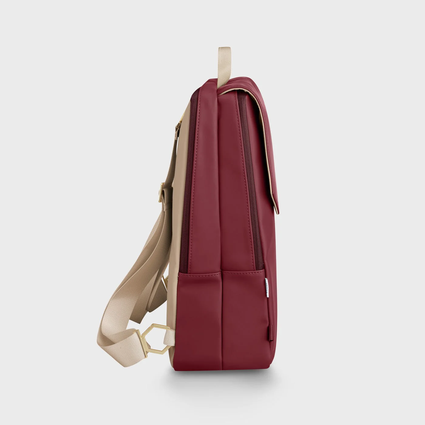 Le Réversible Backpack, Bordeaux Beige, Gold Colour - Image 5