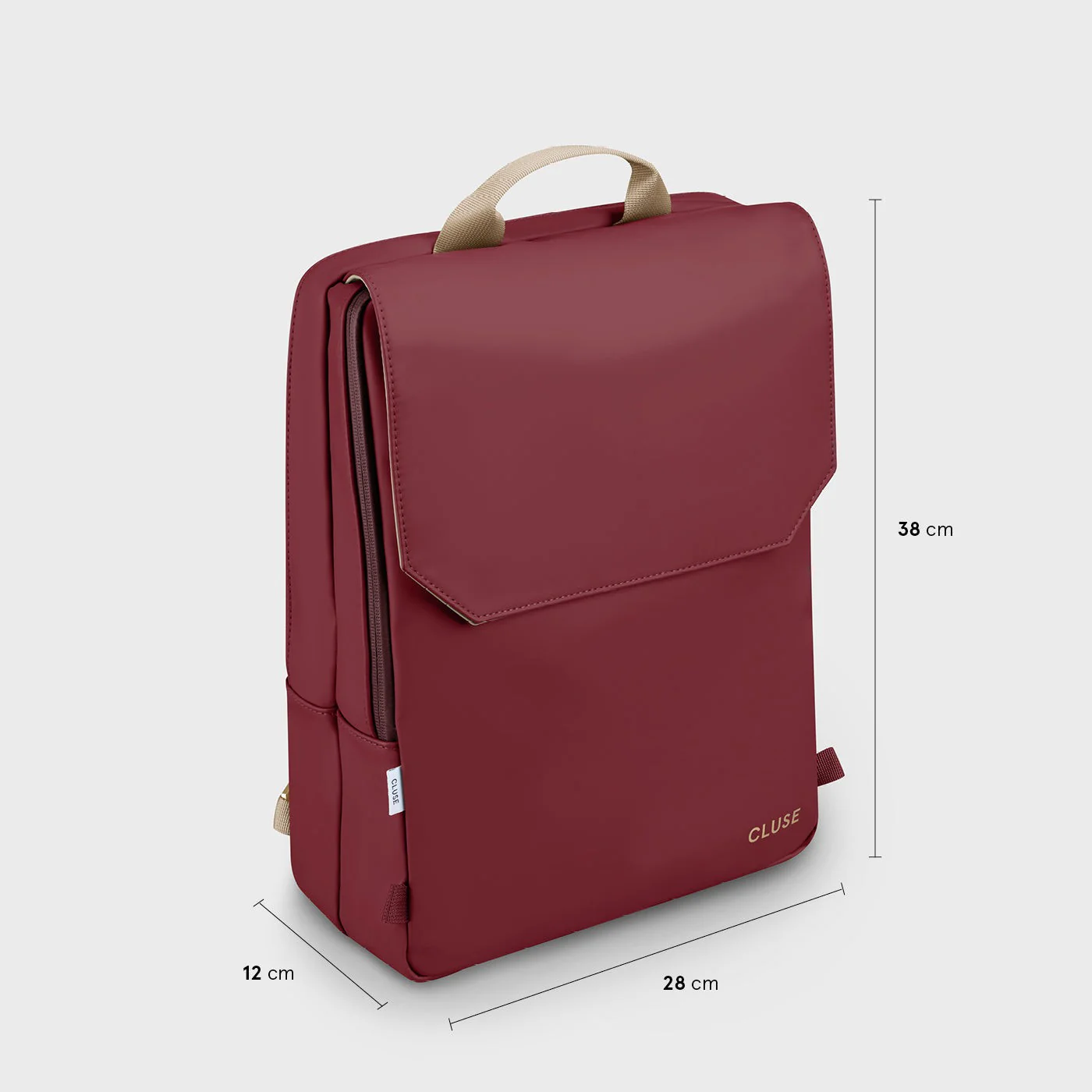 Le Réversible Backpack, Bordeaux Beige, Gold Colour - Image 8