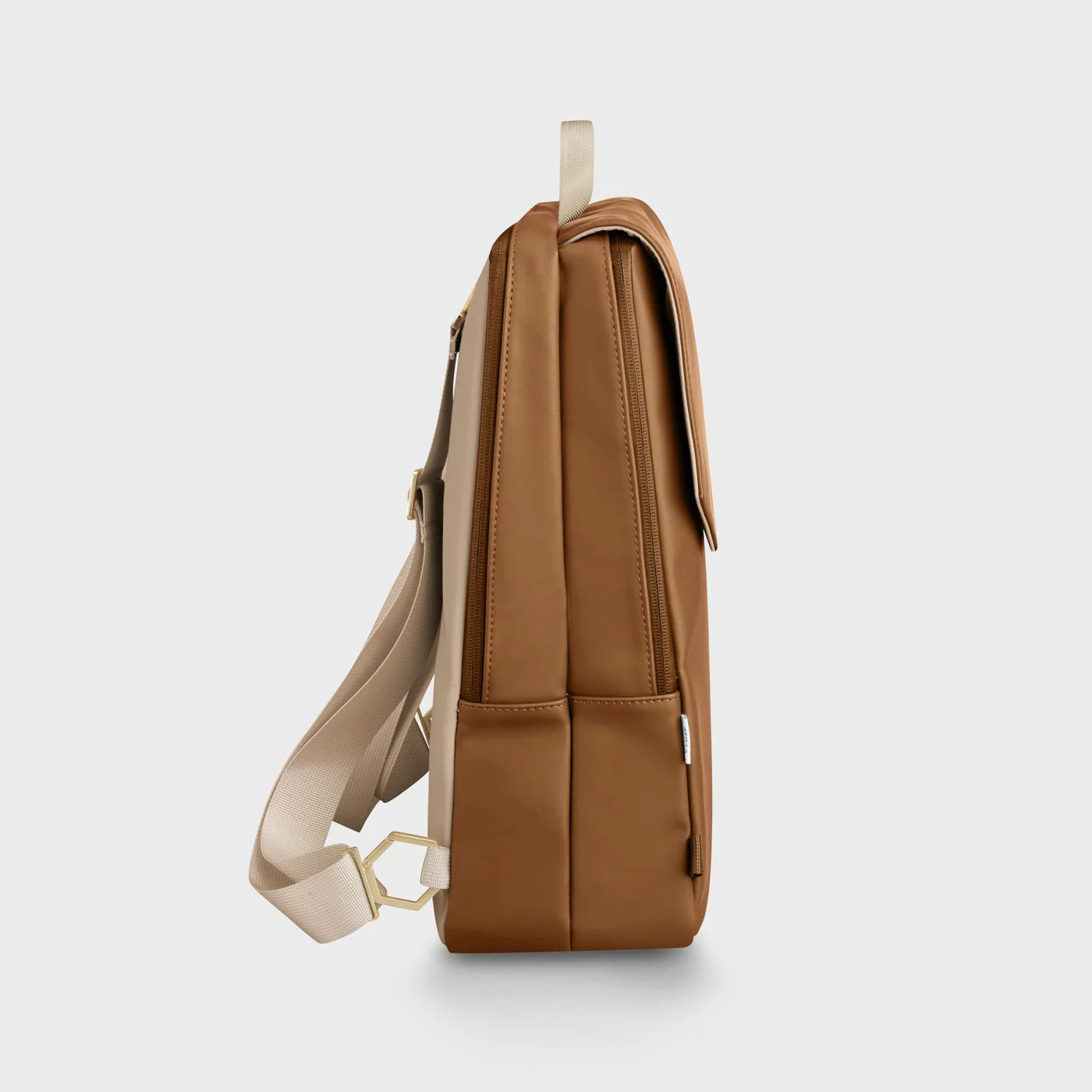 Le Réversible Backpack, Camel Beige, Gold Colour - Image 5