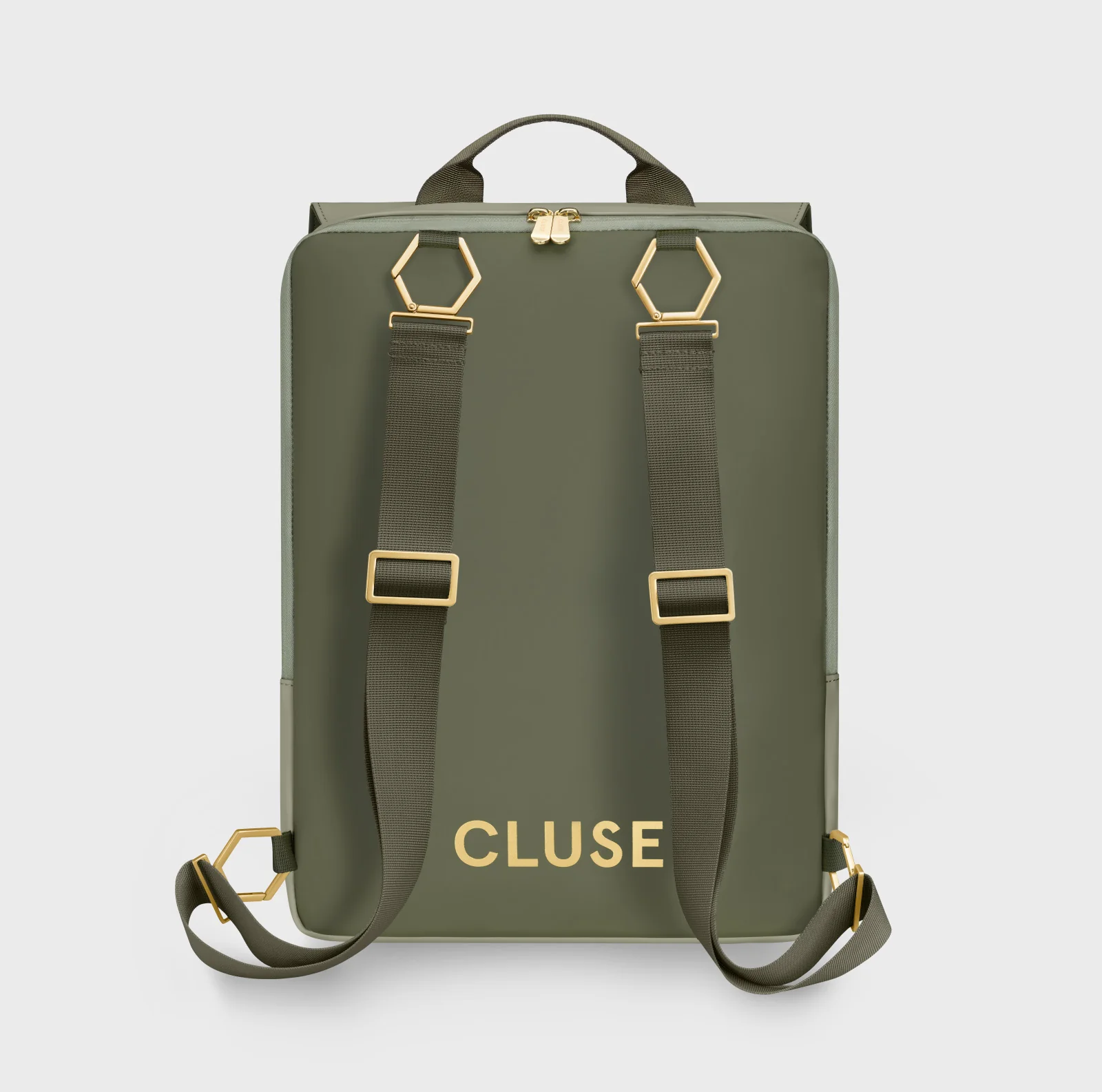 Le Réversible Backpack, Light Green Olive, Gold Colour - Image 3