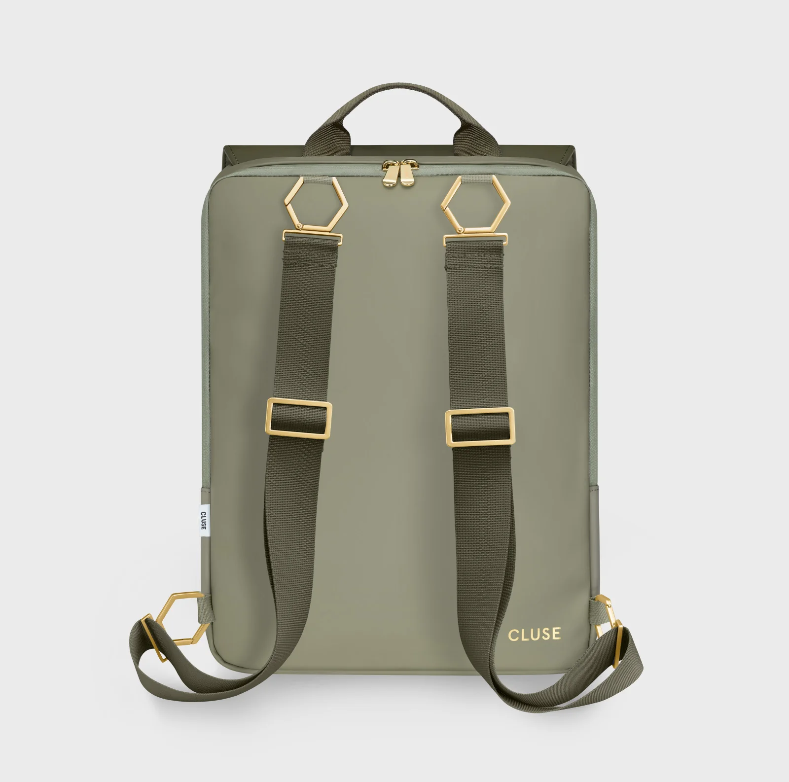 Le Réversible Backpack, Light Green Olive, Gold Colour - Image 4