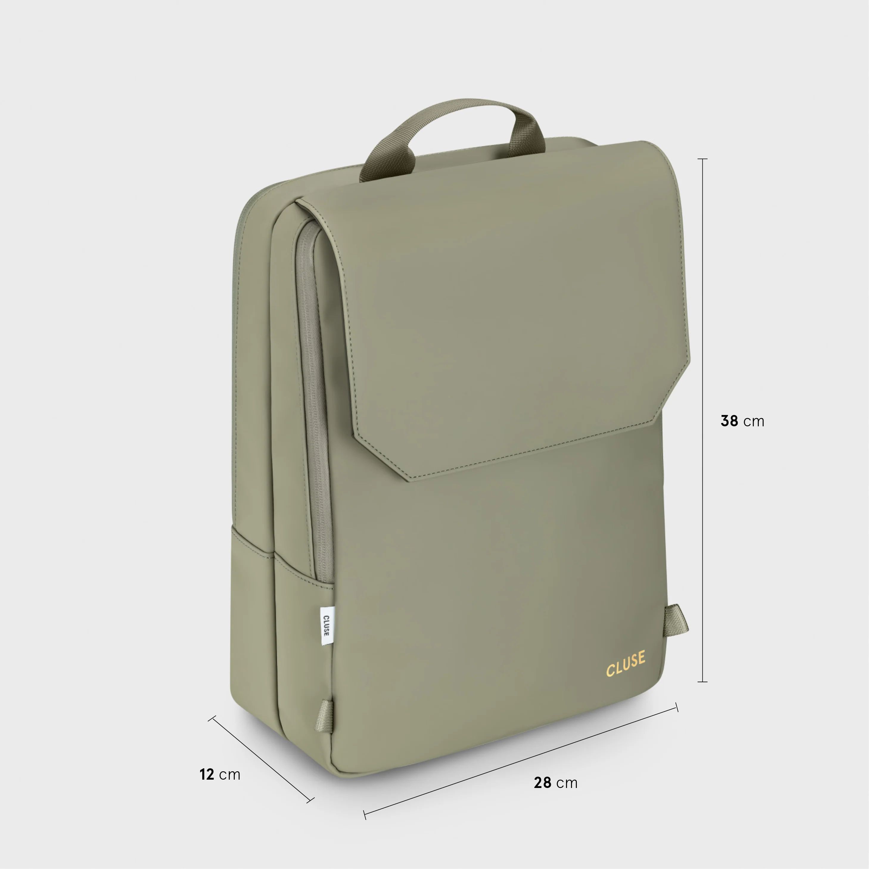 Le Réversible Backpack, Light Green Olive, Gold Colour - Image 7