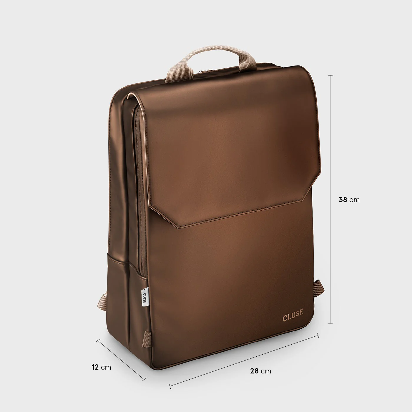 Le Réversible Backpack, Metallic Brown Beige, Gold Colour - Image 8