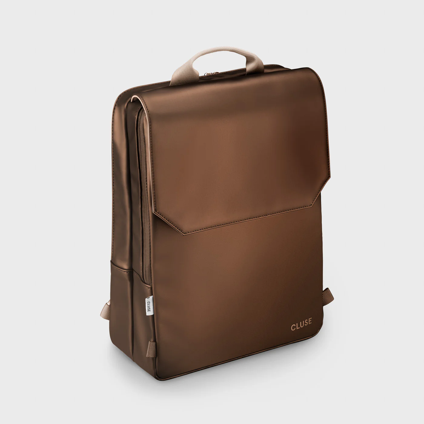 Le Réversible Backpack, Metallic Brown Beige, Gold Colour - Image 9