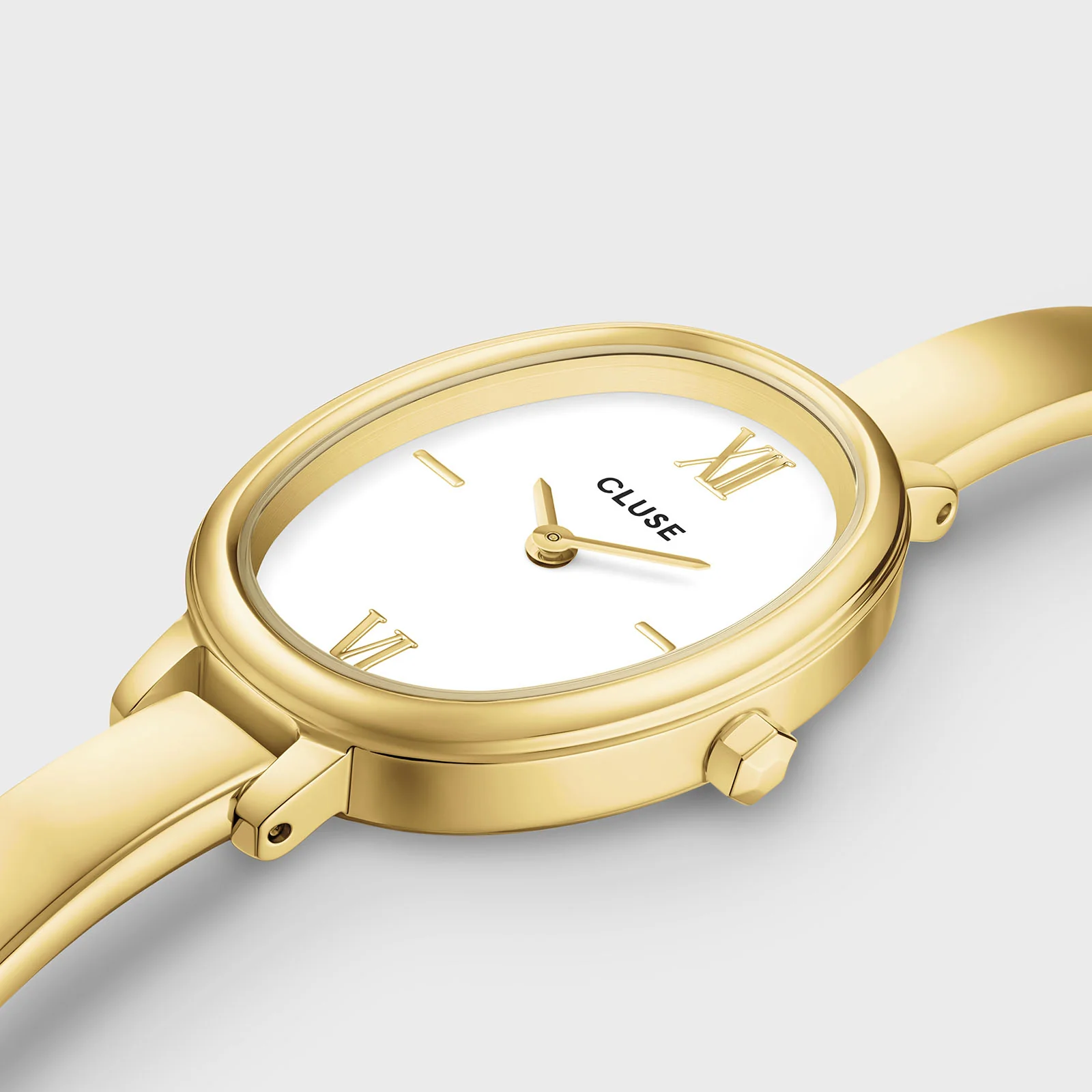 L'Ovale Watch Steel, White, Gold Colour - Image 3