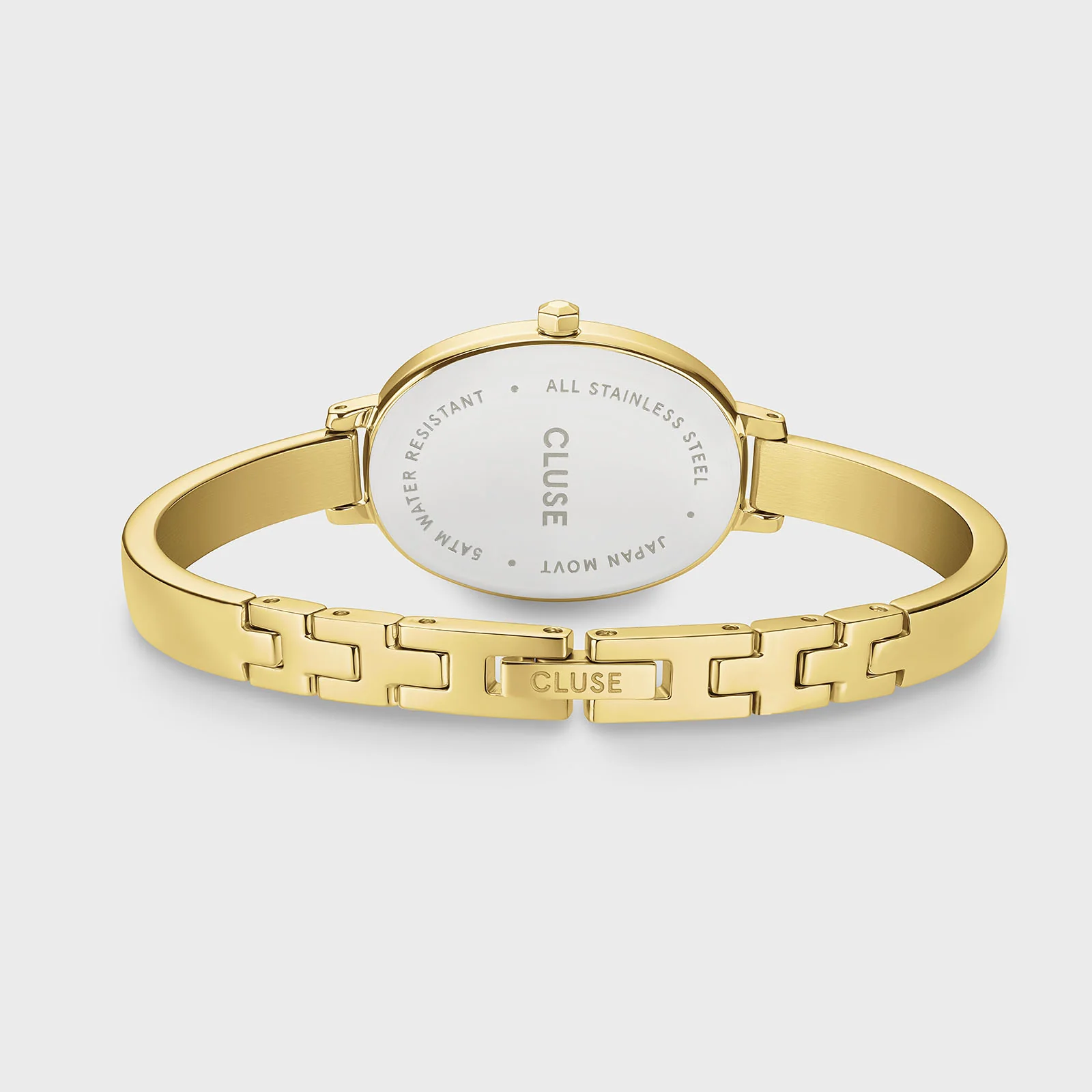 L'Ovale Watch Steel, White, Gold Colour - Image 4