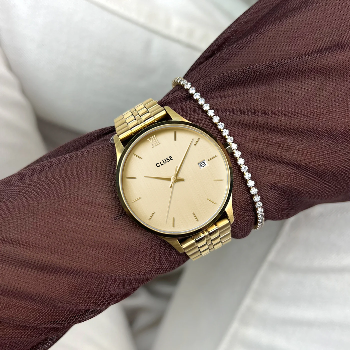 Minuit Date Watch Steel, Full Gold Colour - Image 2