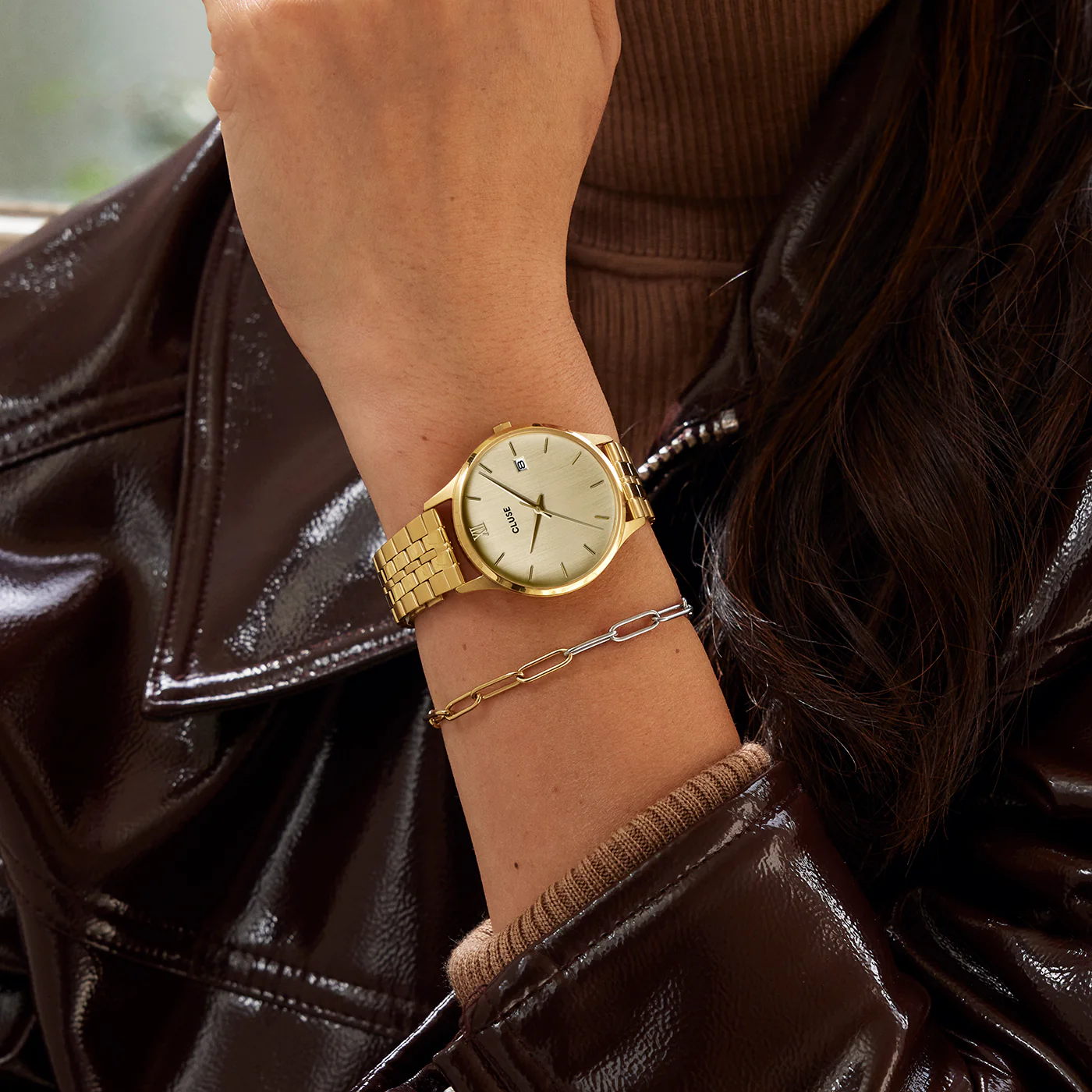 Minuit Date Watch Steel, Full Gold Colour - Image 8