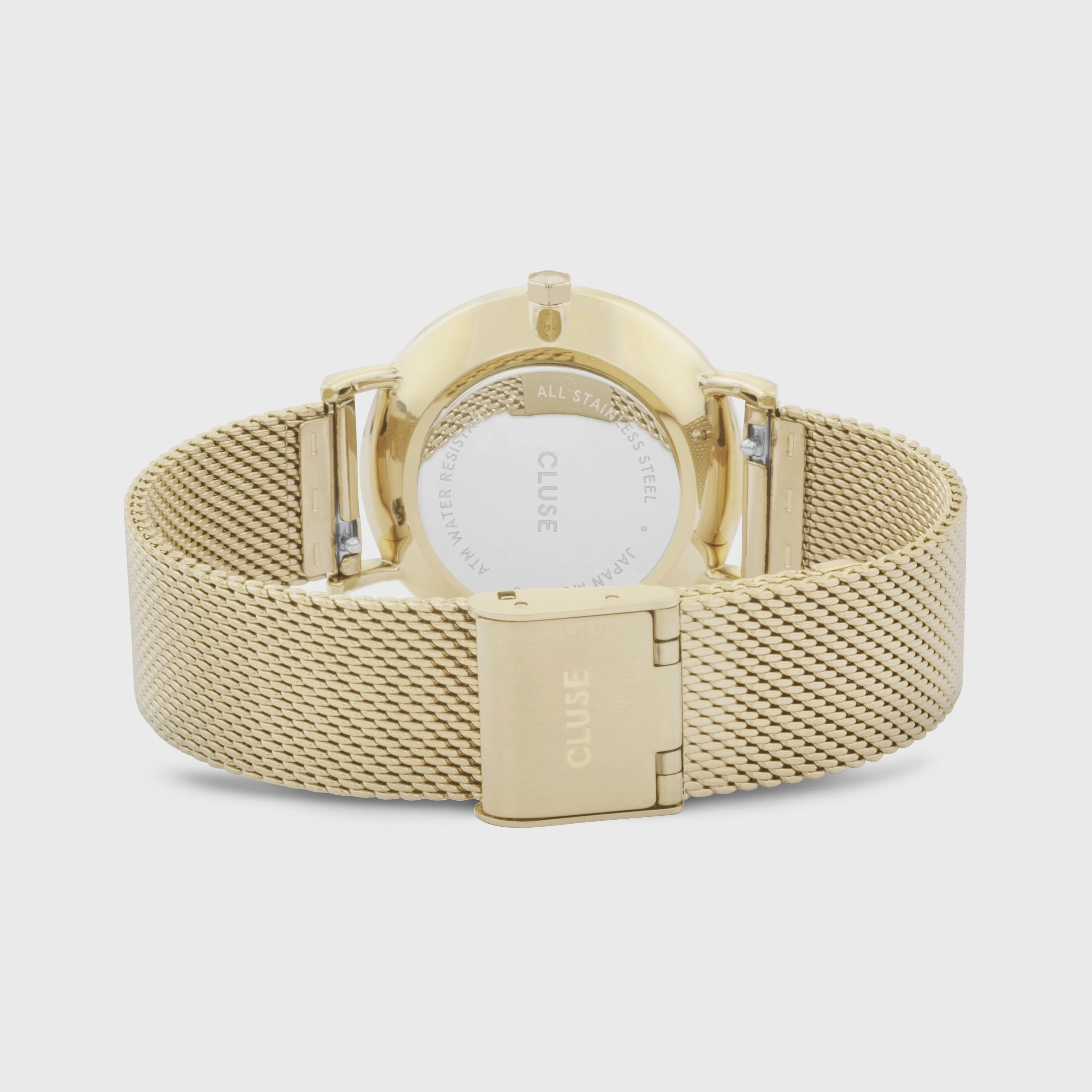 Minuit Watch Mesh, Black, Gold Colour - Image 4