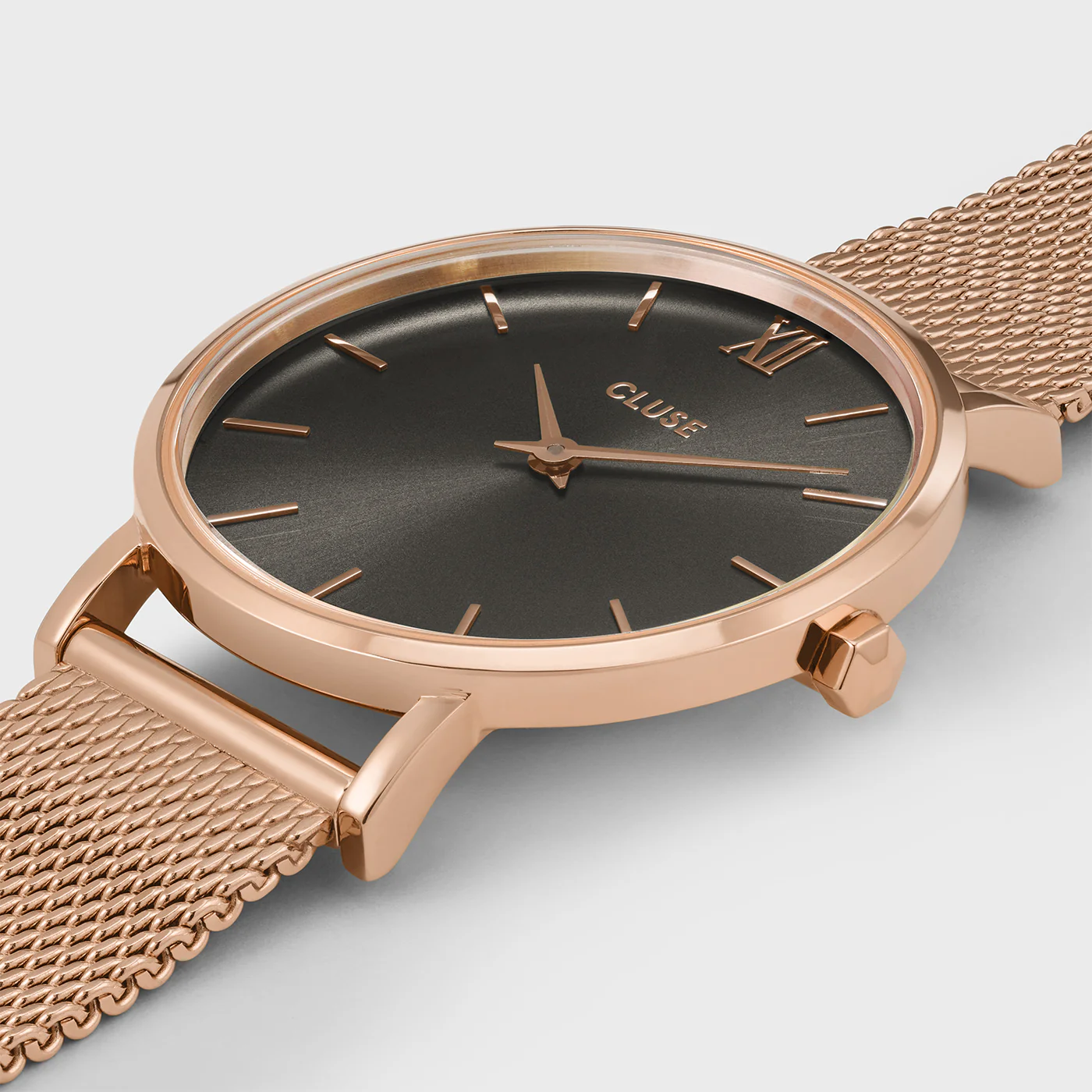 Minuit Watch Mesh, Grey, Rose Gold Colour - Image 3