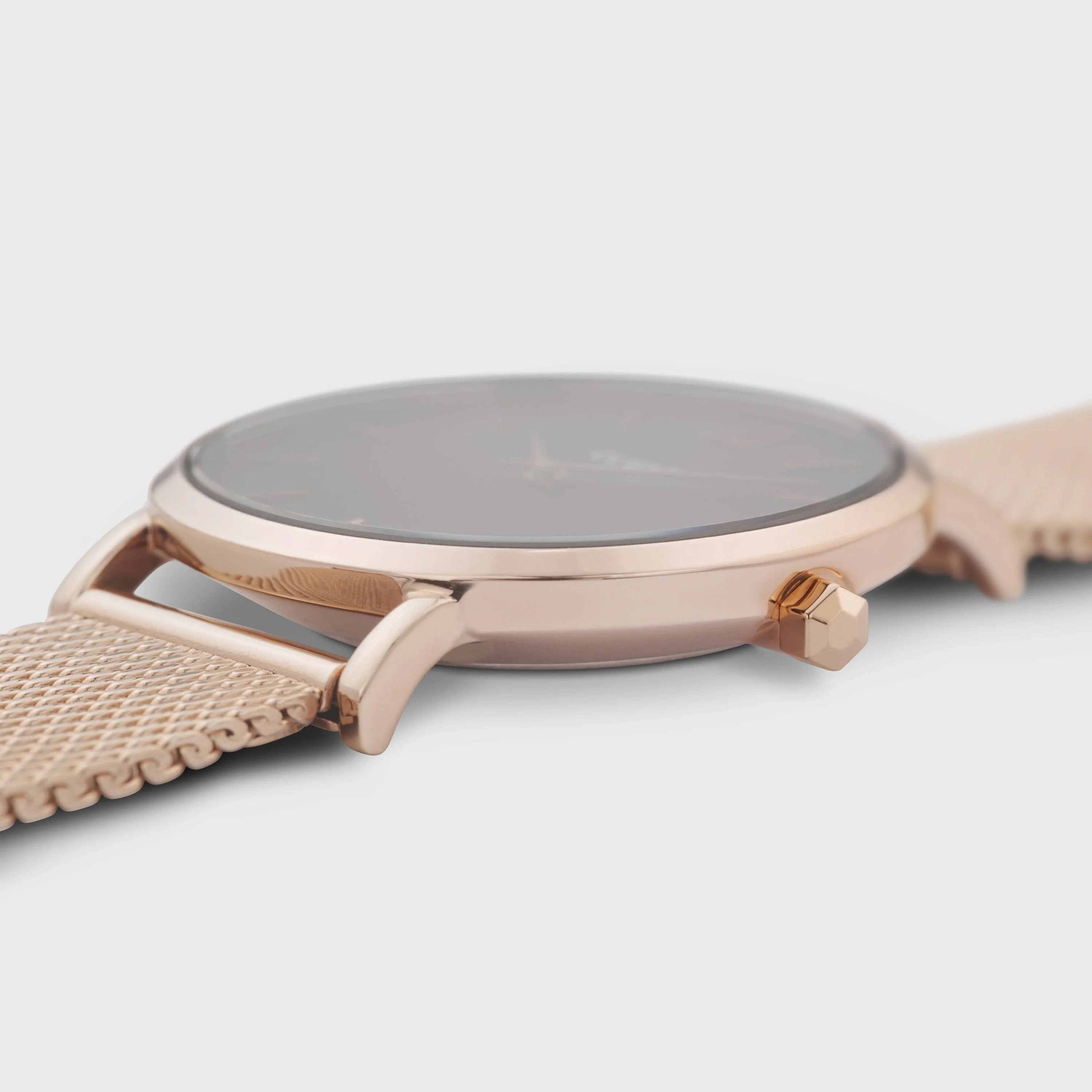 Minuit Watch Mesh, Black, Rose Gold Colour - Image 3