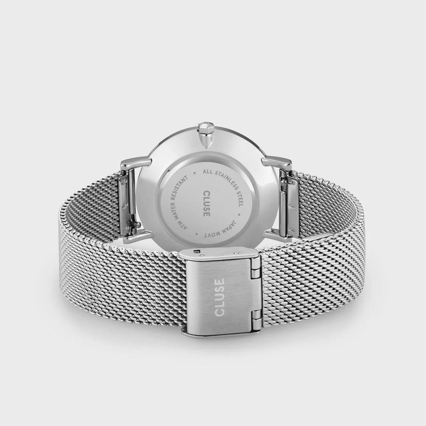 Minuit Watch Mesh, White, Silver Colour - Image 4