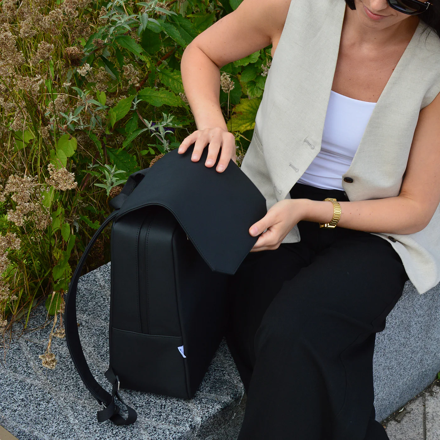 Nuitée Backpack, Black, Silver Colour - Image 8
