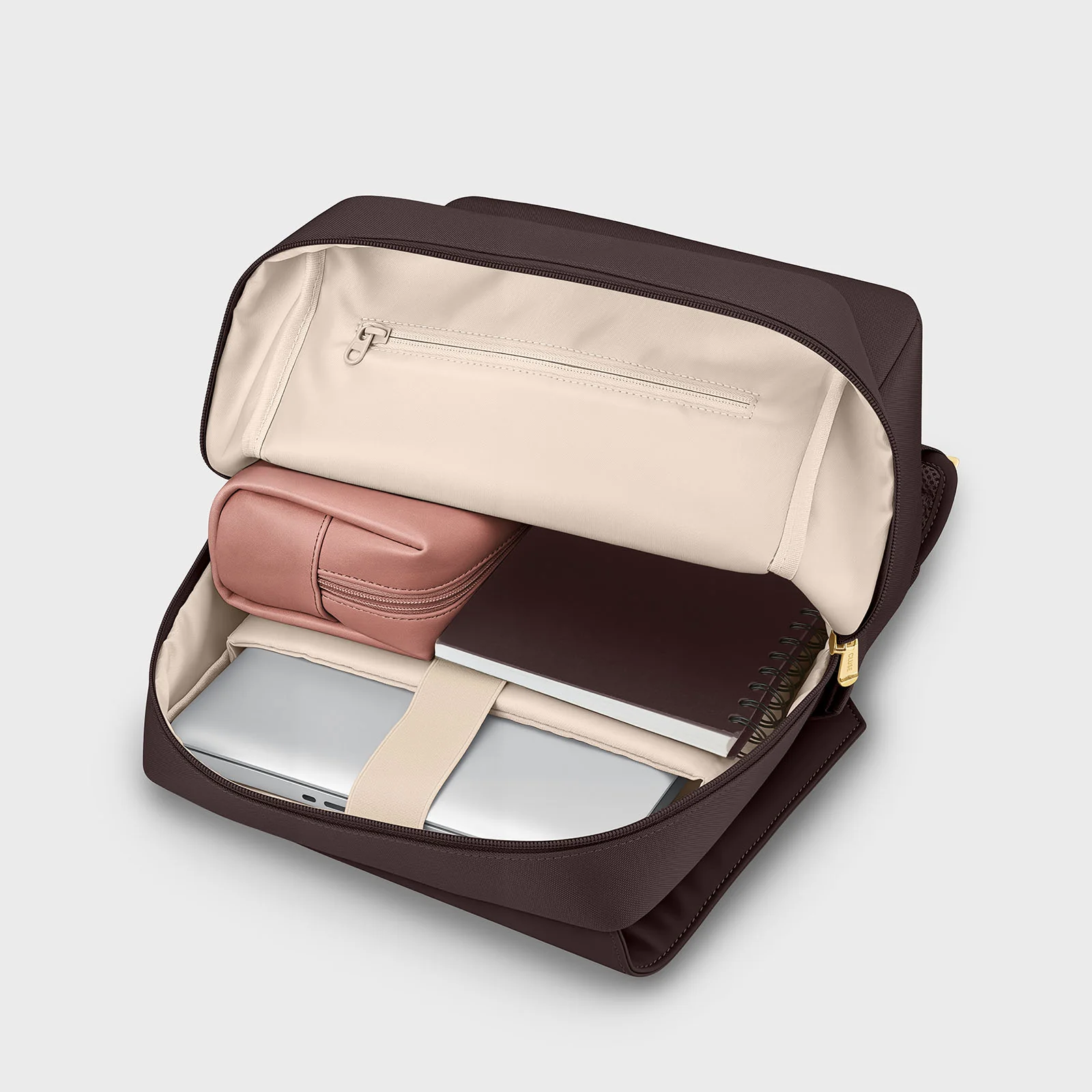 Nuitée Backpack, Dark Brown, Gold Colour - Image 5