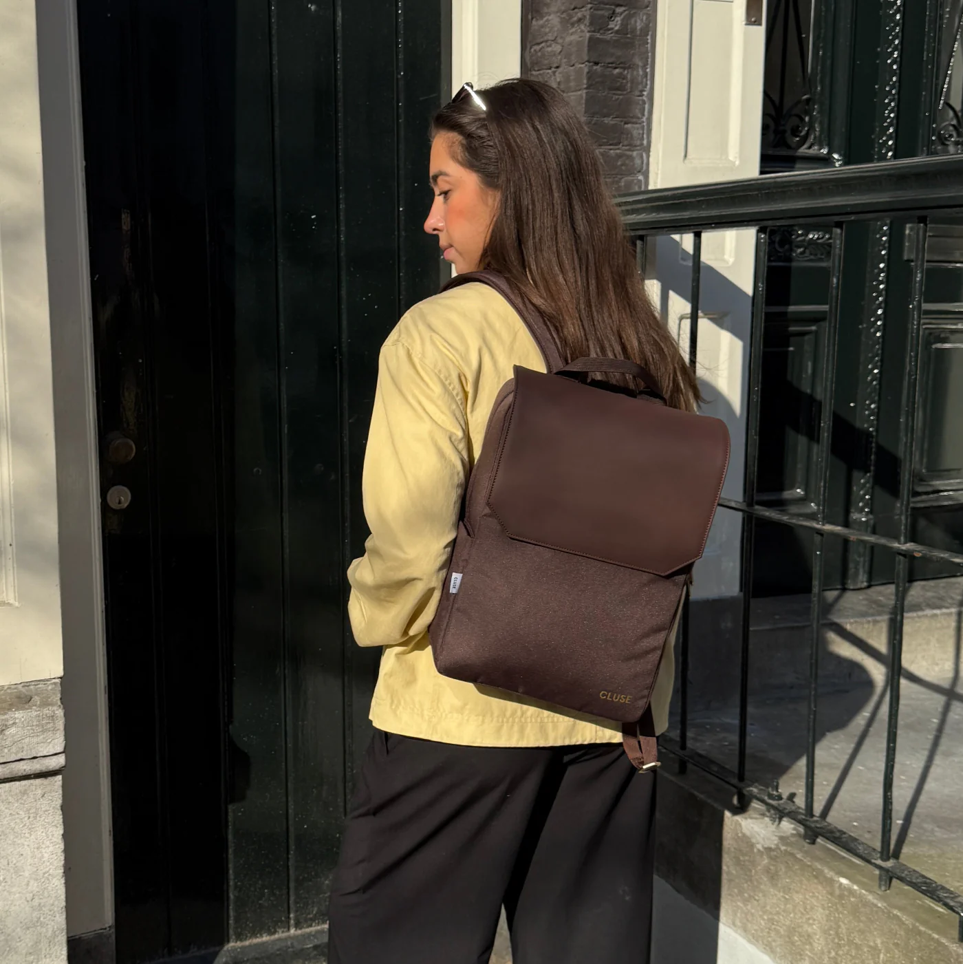 Nuitée Backpack, Dark Brown, Gold Colour - Image 7
