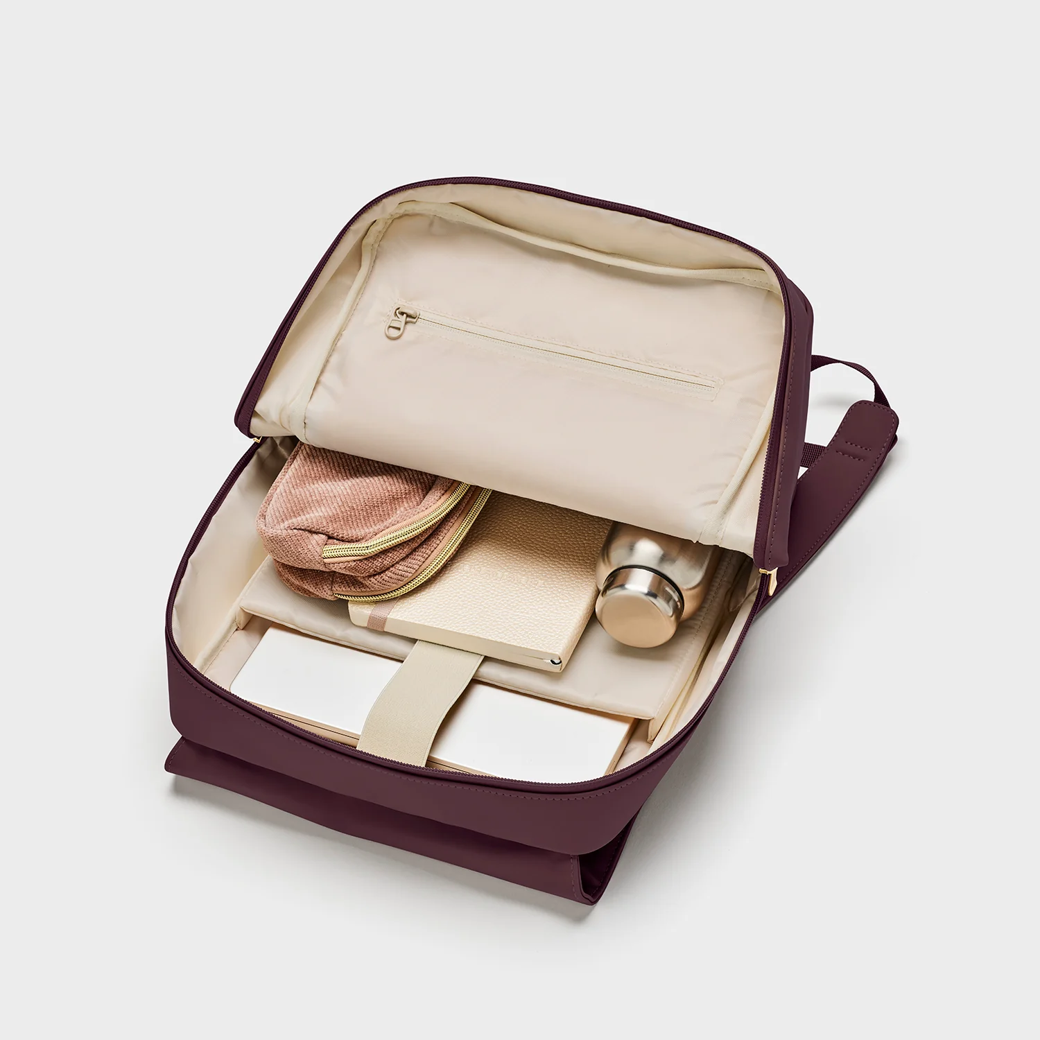Nuitée Backpack, Plum, Gold Colour - Image 5