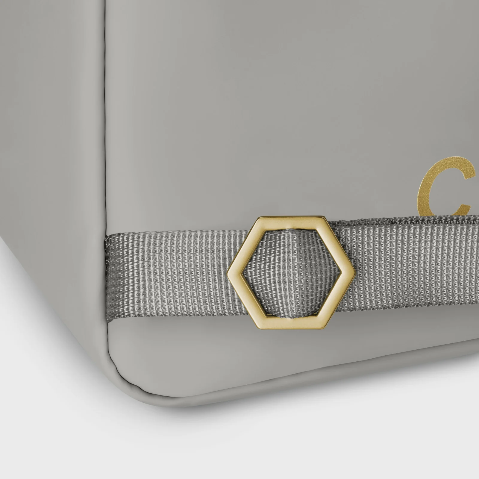 Nuitée Petite Backpack, Light Grey, Gold Colour - Image 4