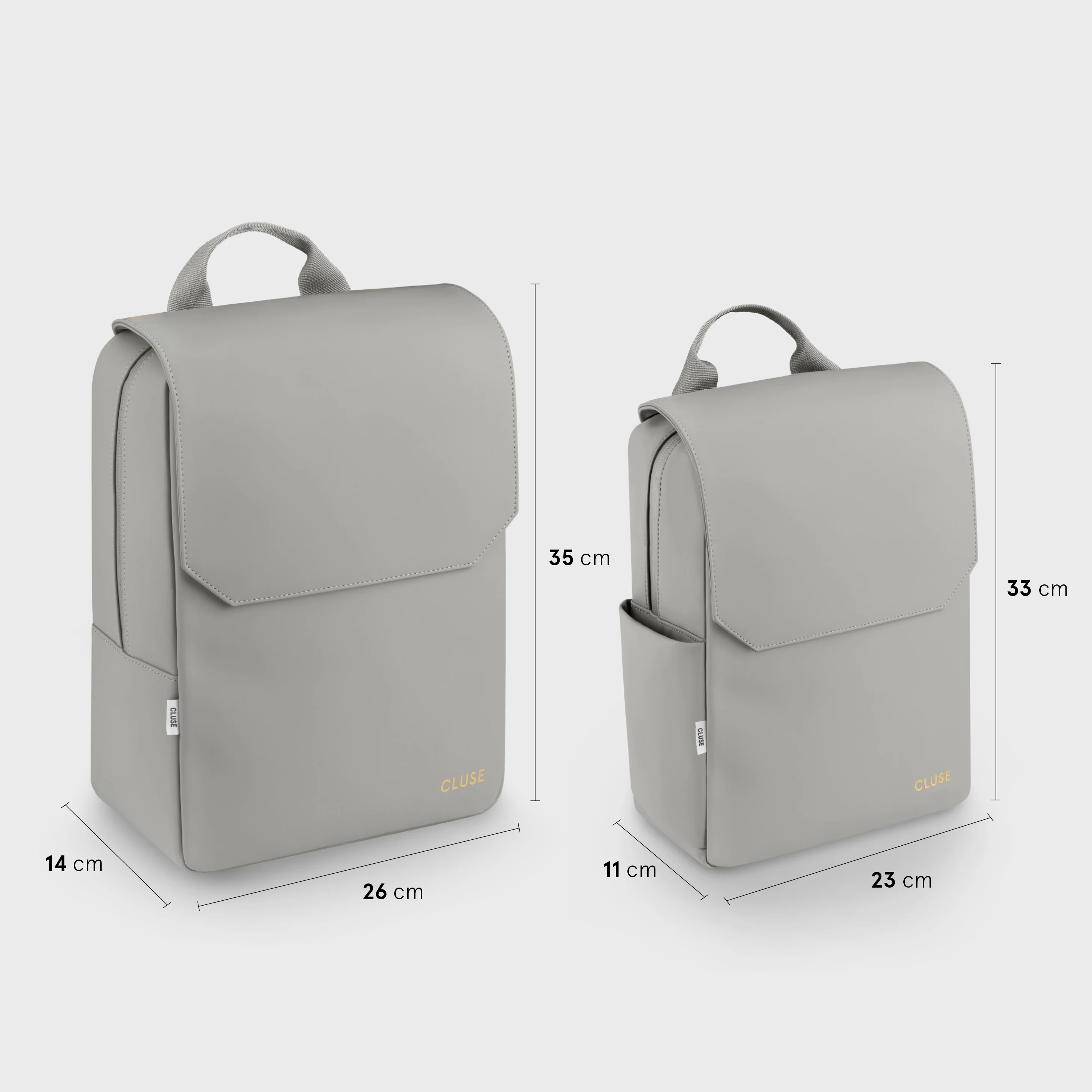 Nuitée Petite Backpack, Light Grey, Gold Colour - Image 6