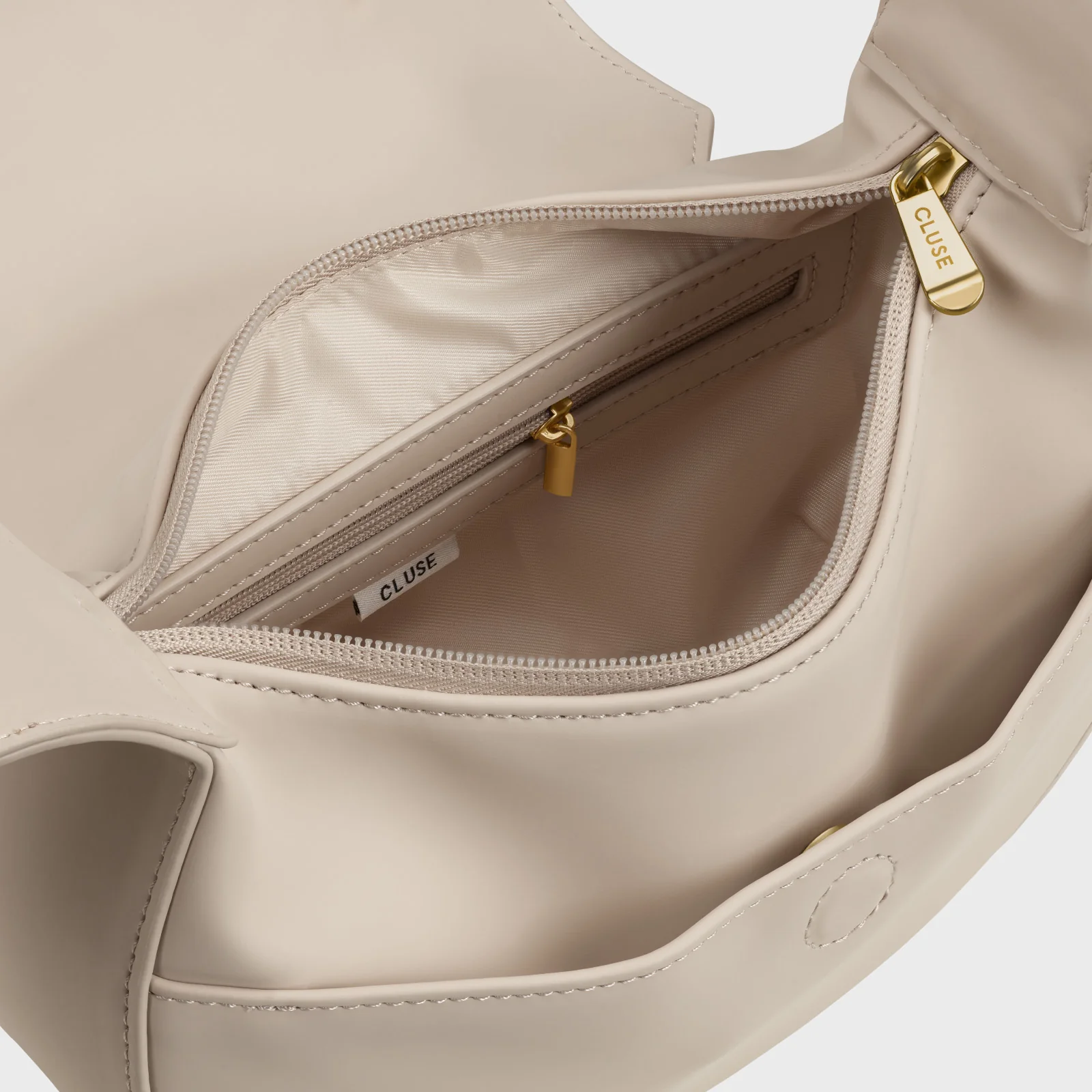 Sacroisé Petite Crossbody Bag, Beige, Gold Colour - Image 4