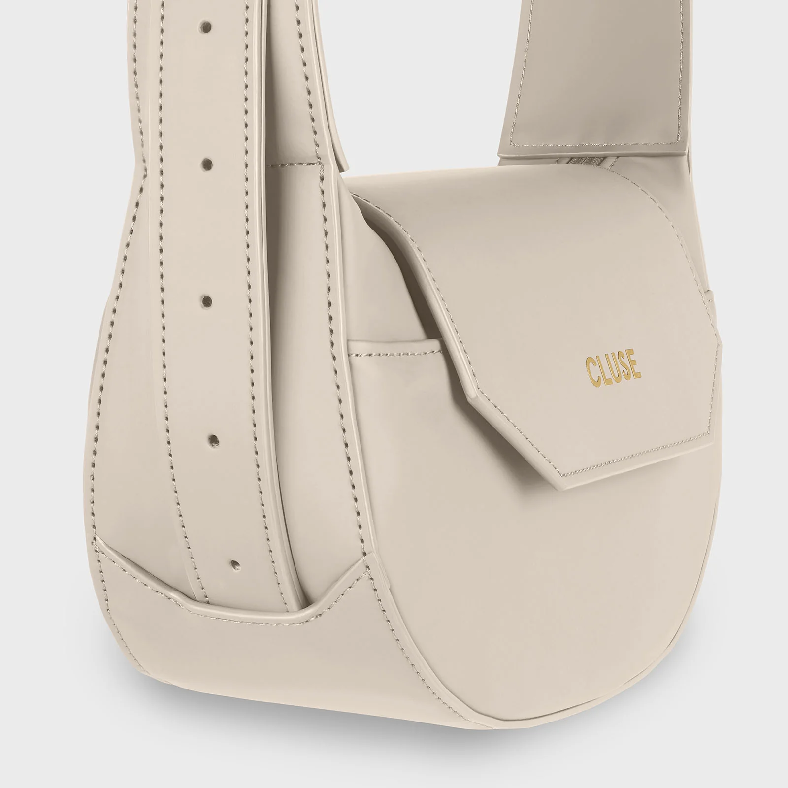 Sacroisé Petite Crossbody Bag, Beige, Gold Colour - Image 5