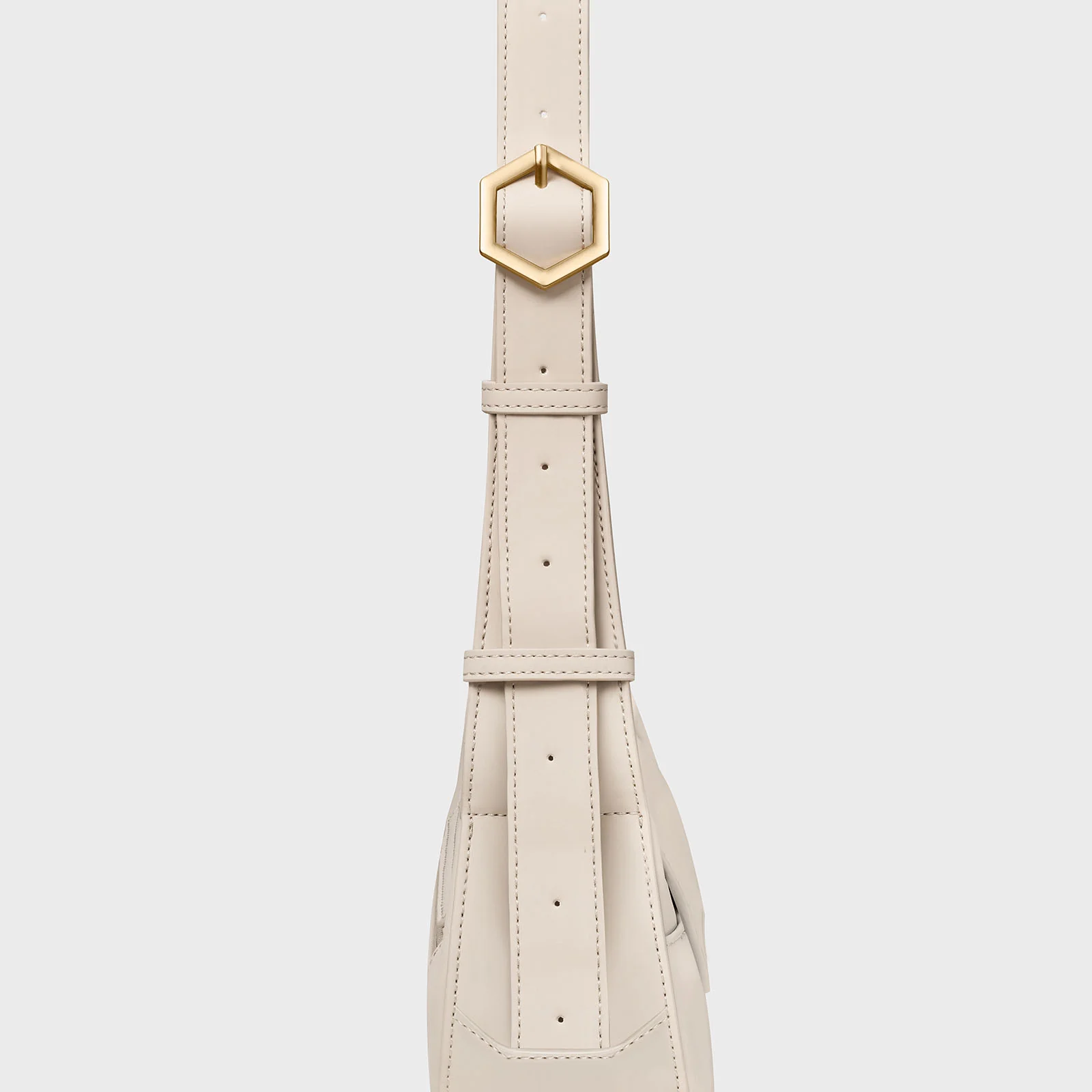 Sacroisé Petite Crossbody Bag, Beige, Gold Colour - Image 6