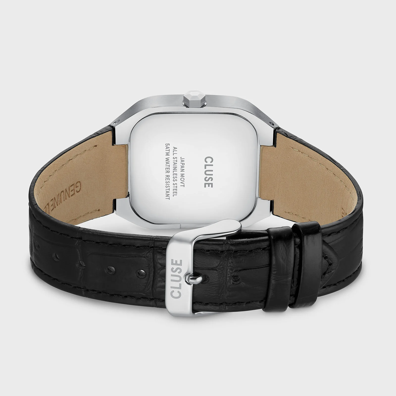Quadrus Multifunction Watch Leather, Black, Silver Colour - Image 4