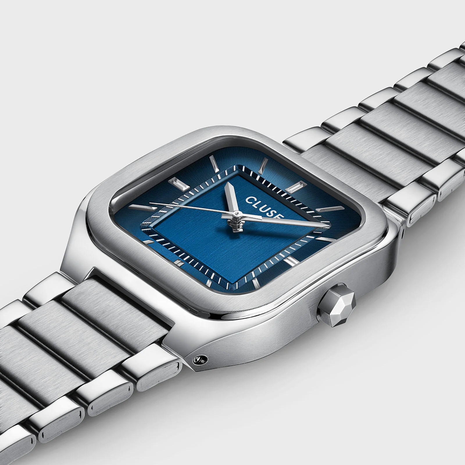 Quadrus Watch Steel, Blue, Silver Colour - Image 3